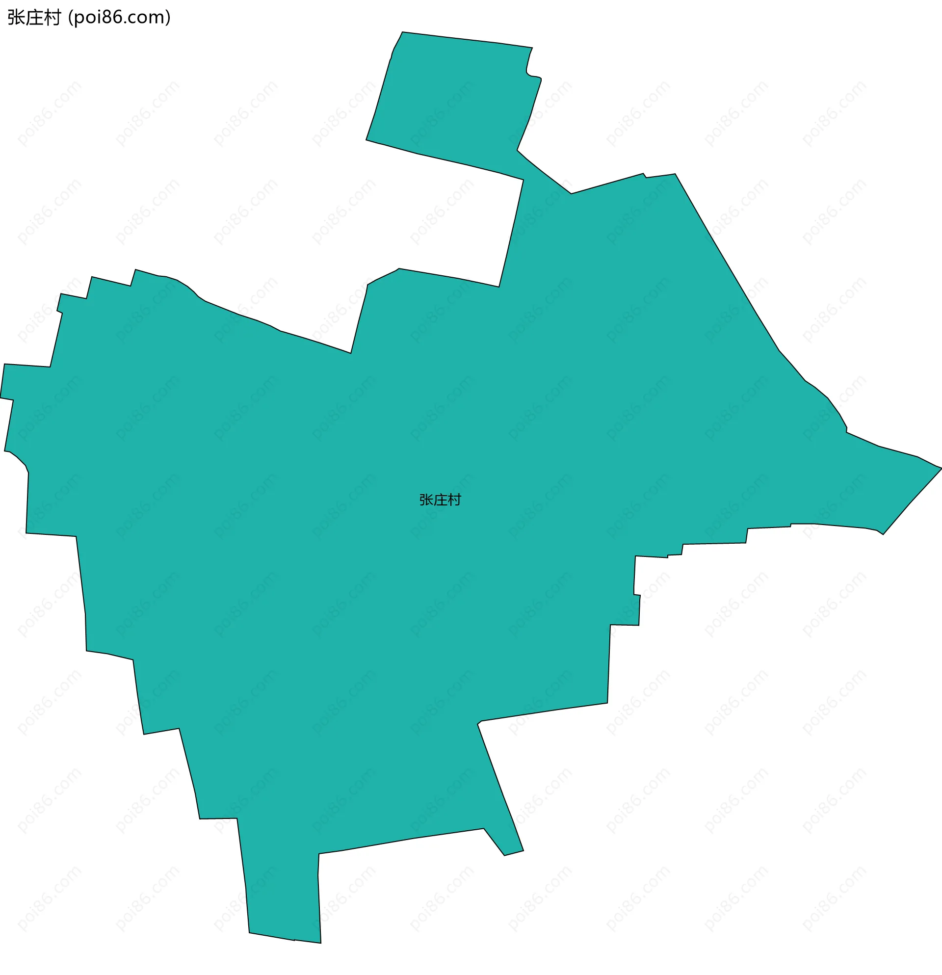 张庄村边界地图