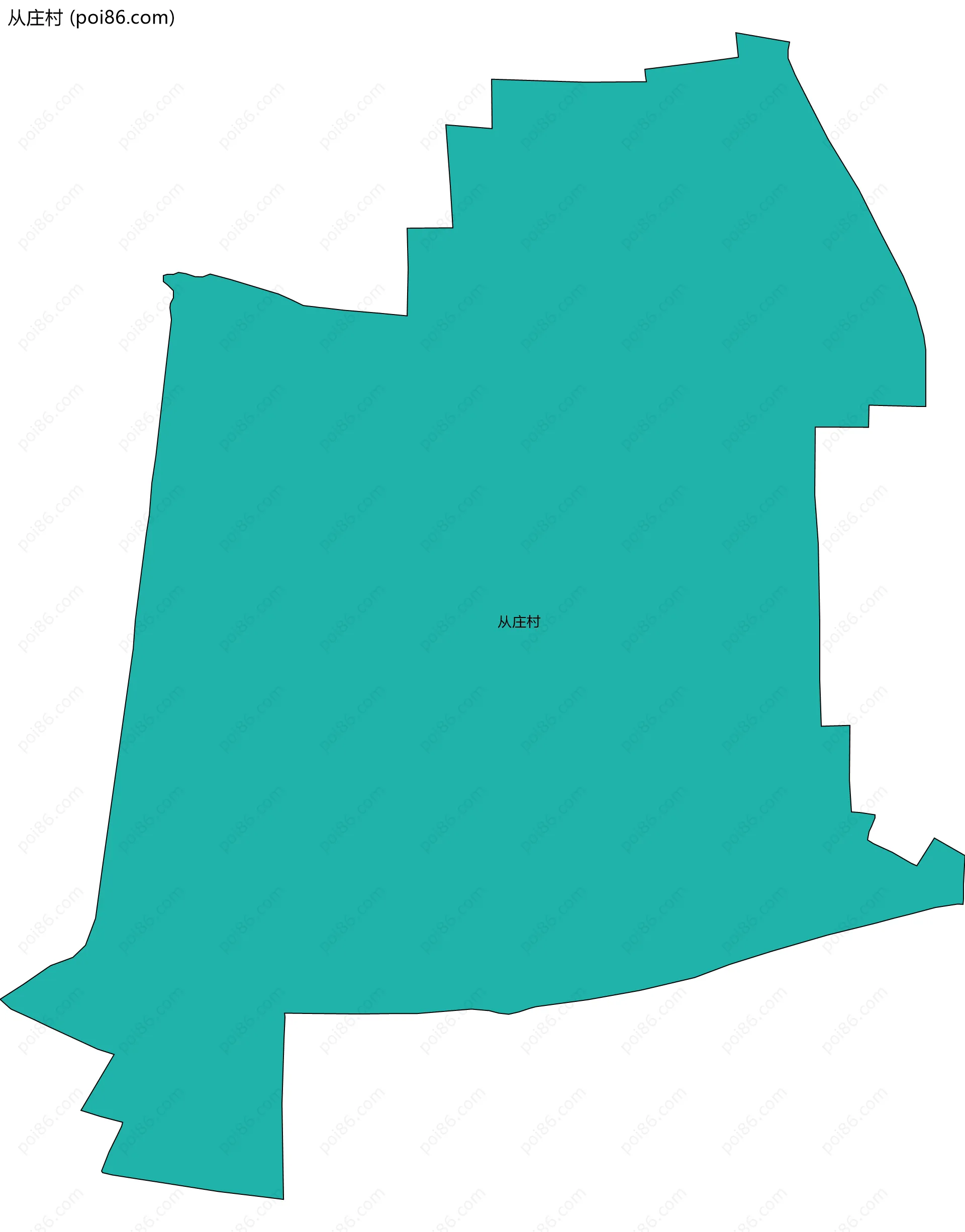 从庄村边界地图