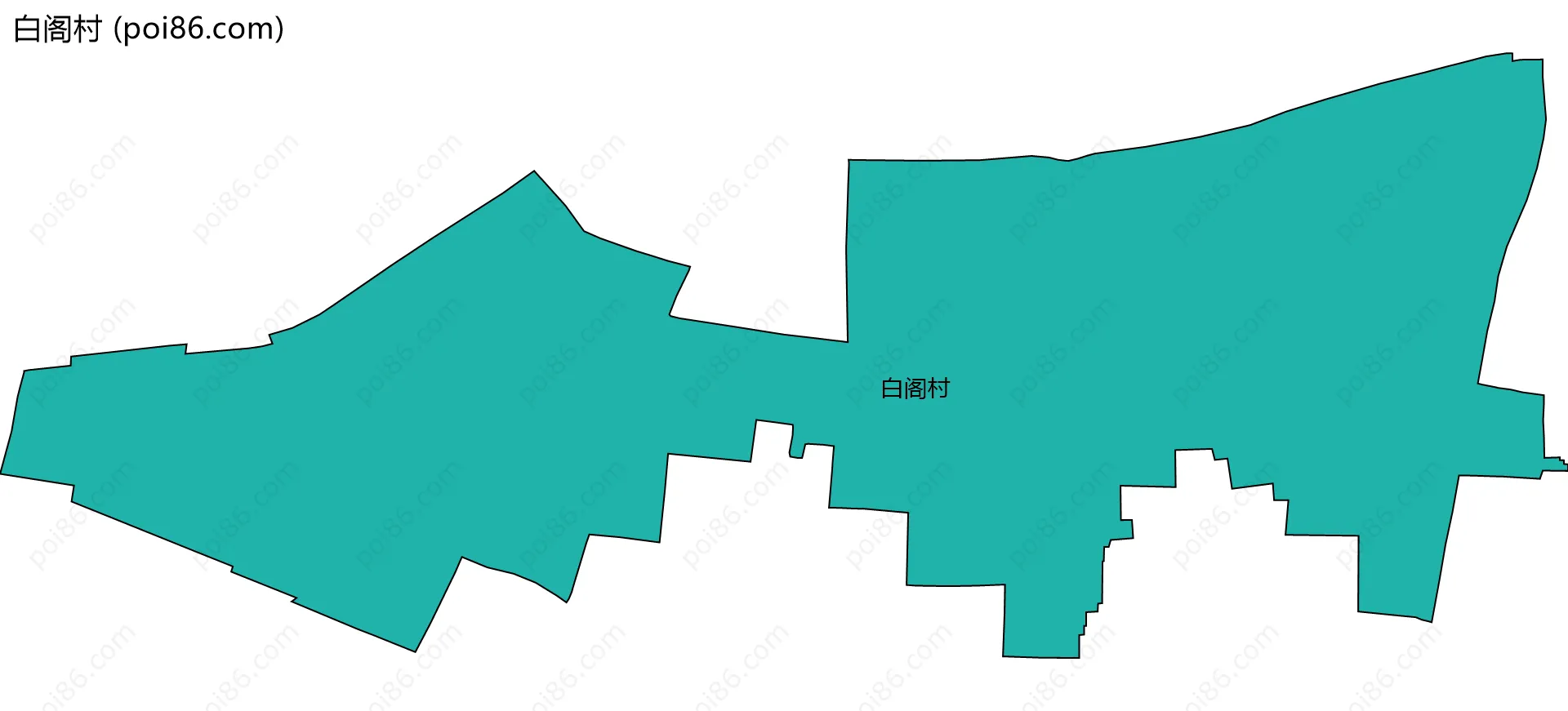 白阁村边界地图