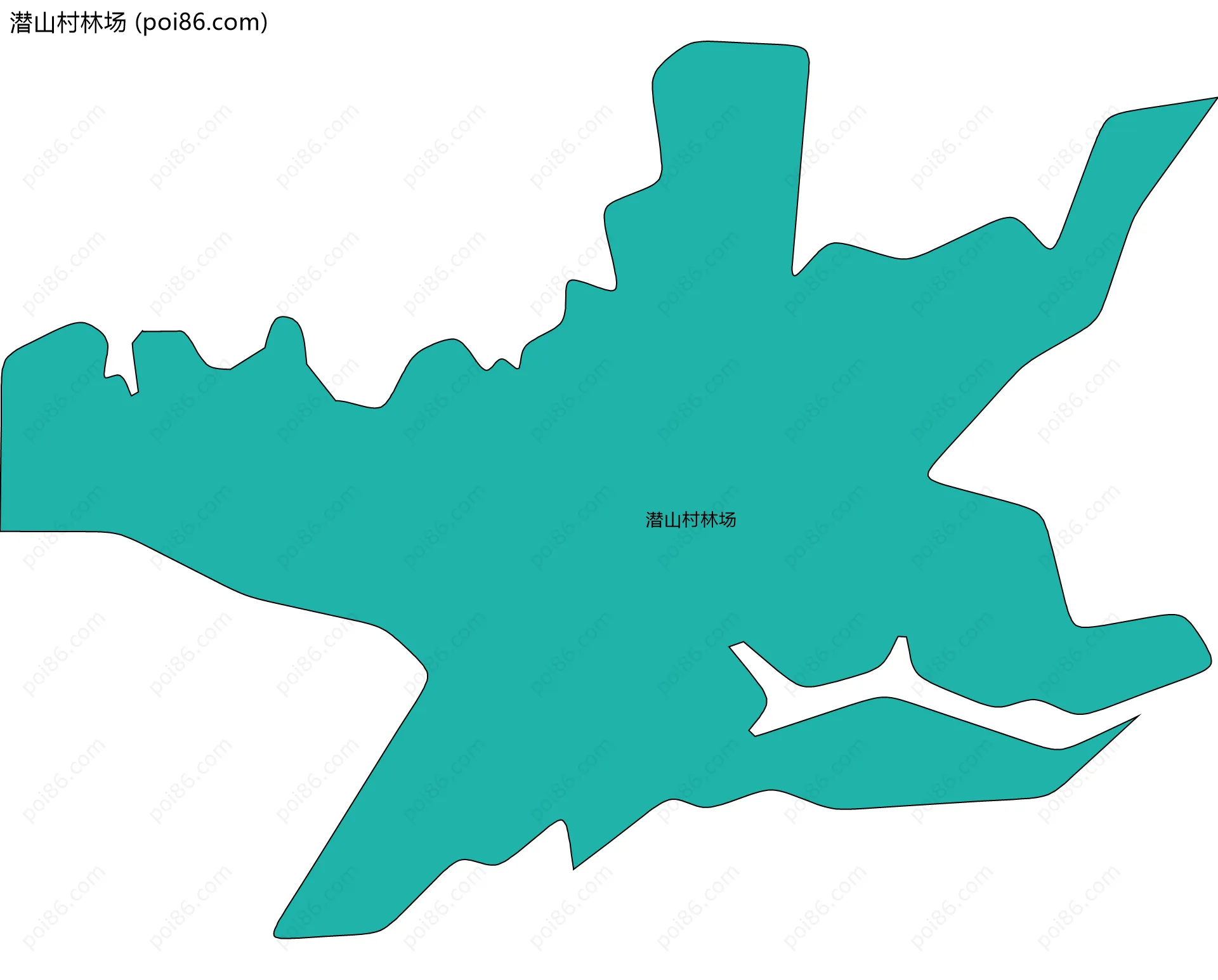 潜山村林场边界地图