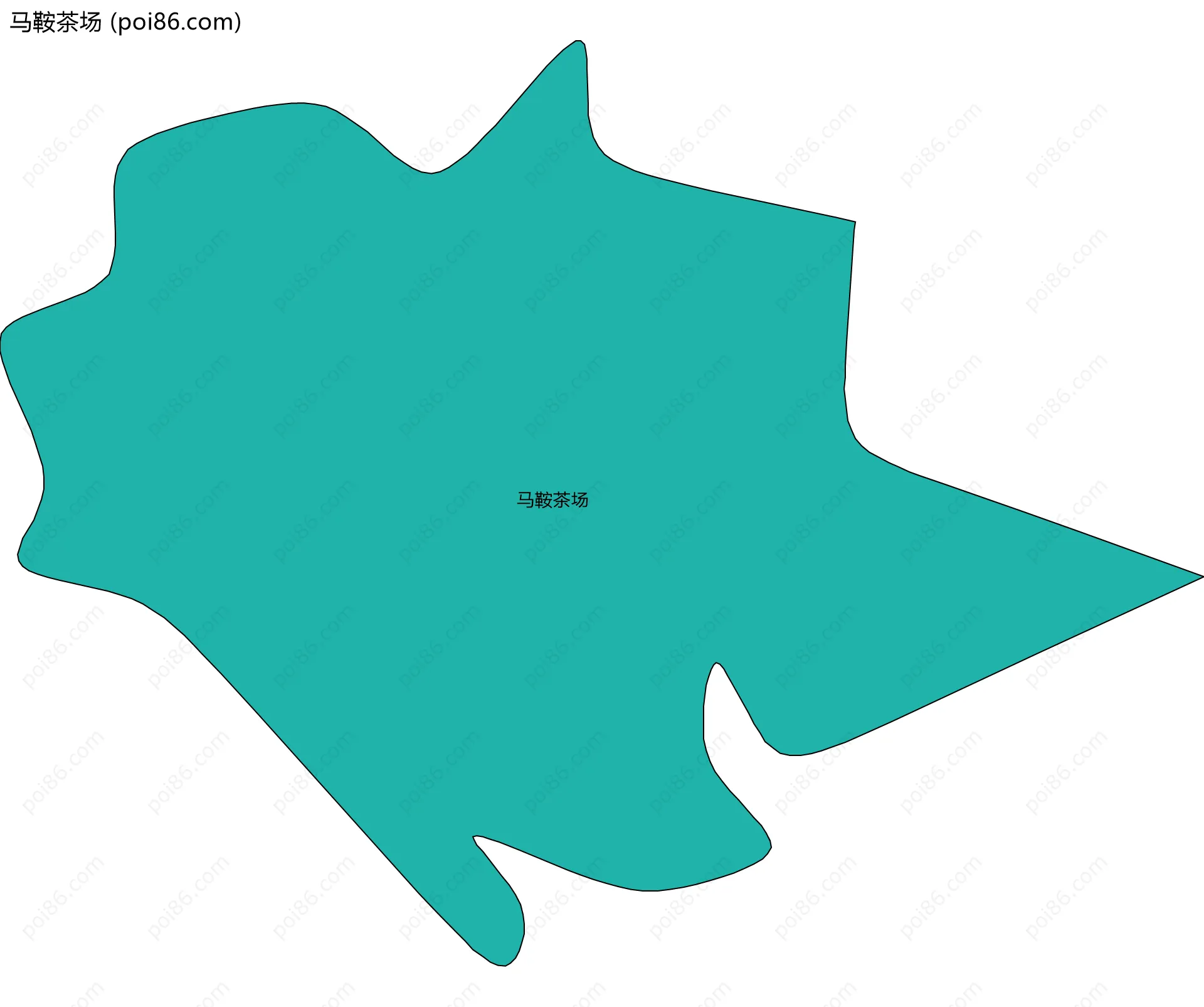 马鞍茶场边界地图