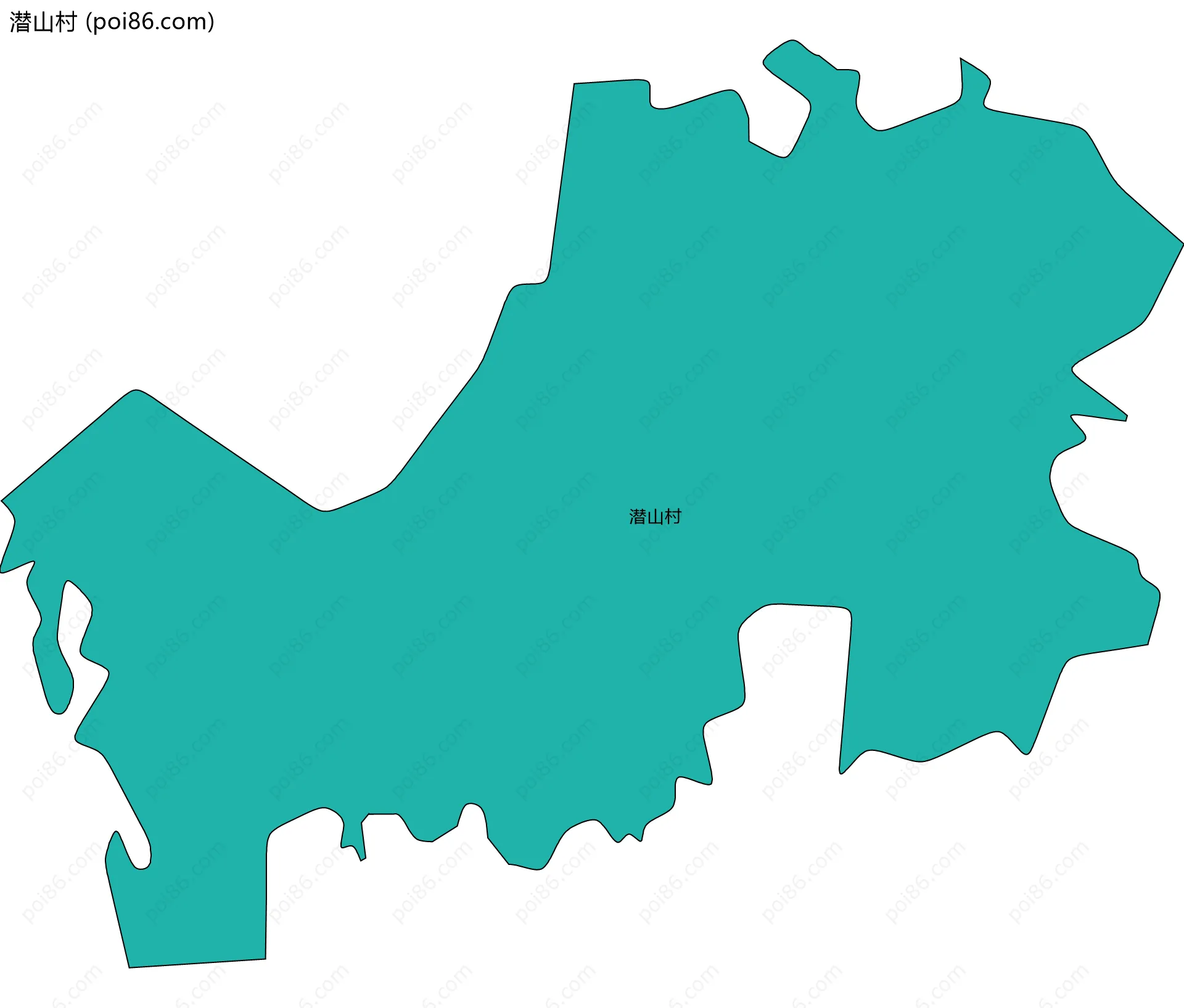 潜山村边界地图