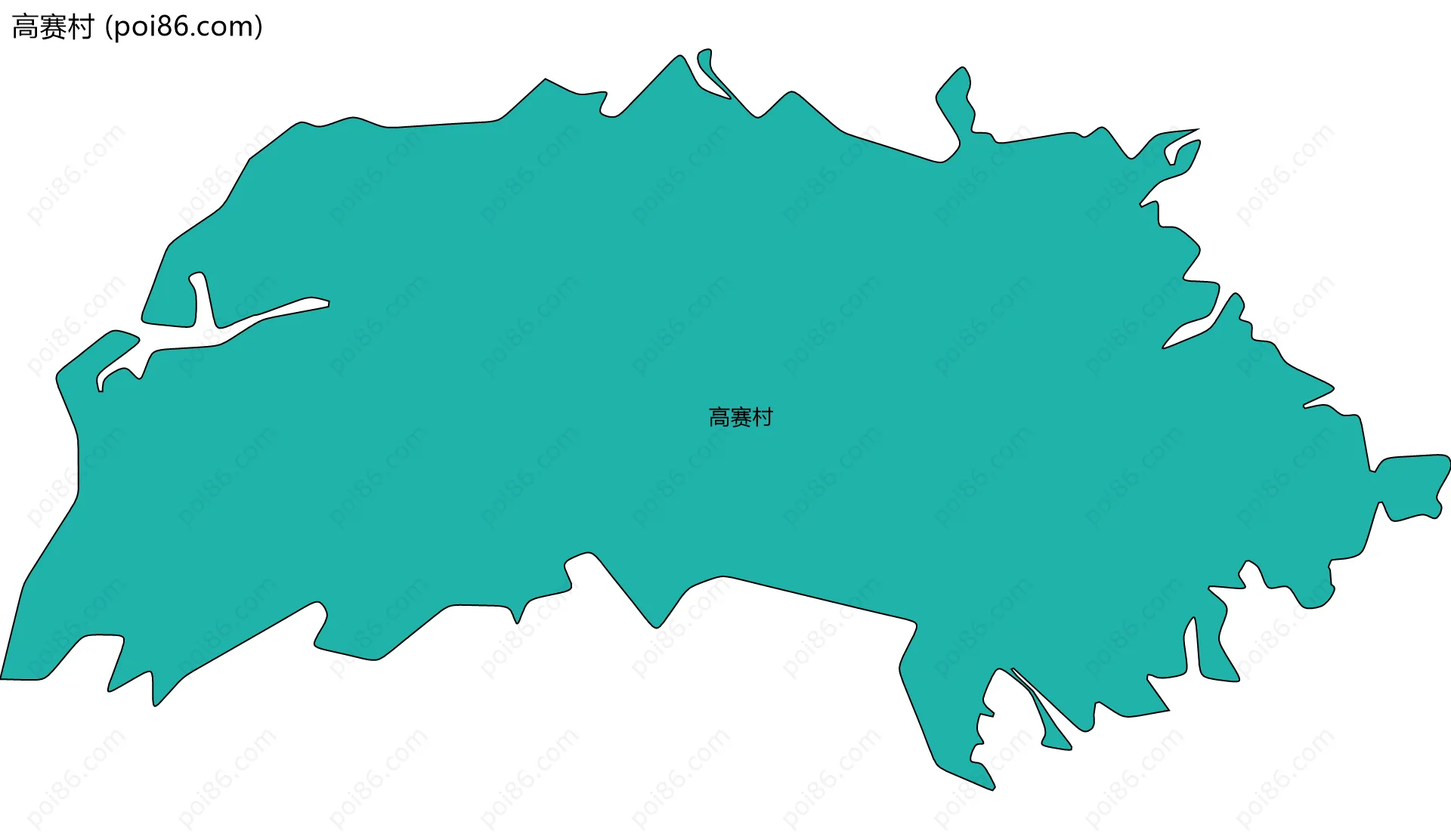 高赛村边界地图