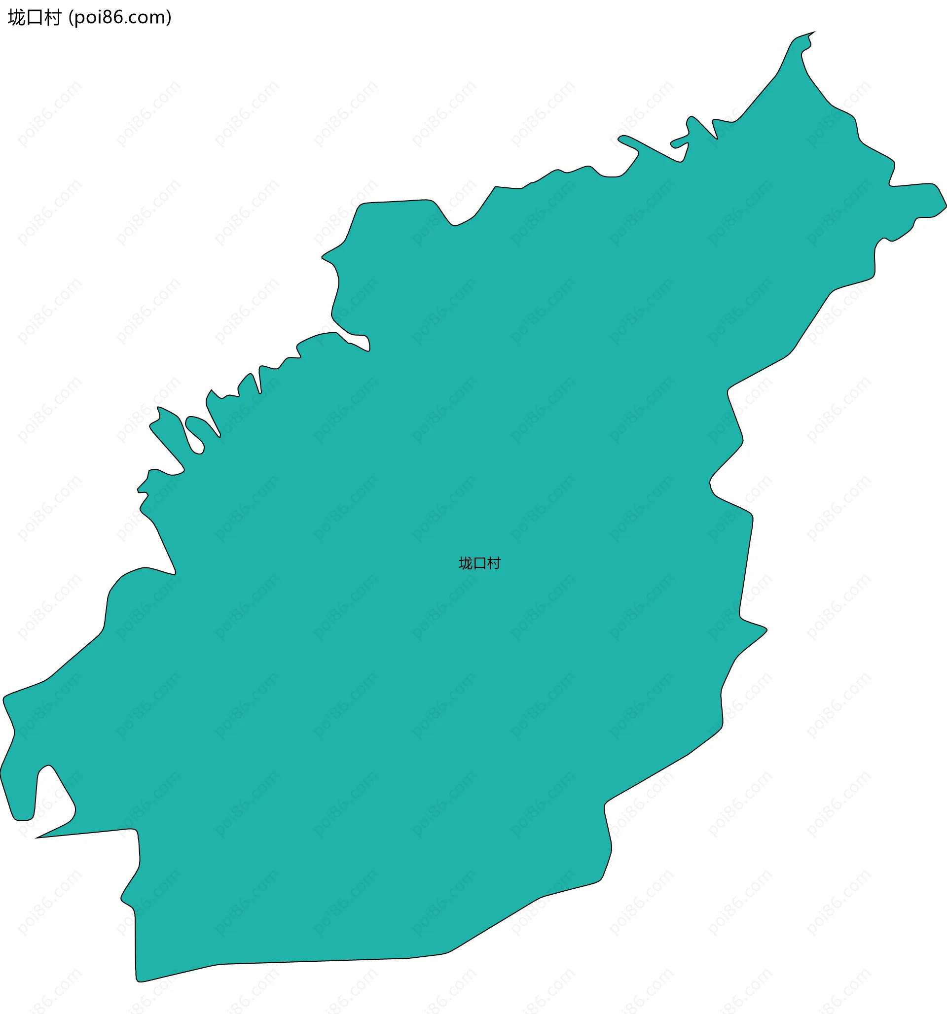 垅口村边界地图