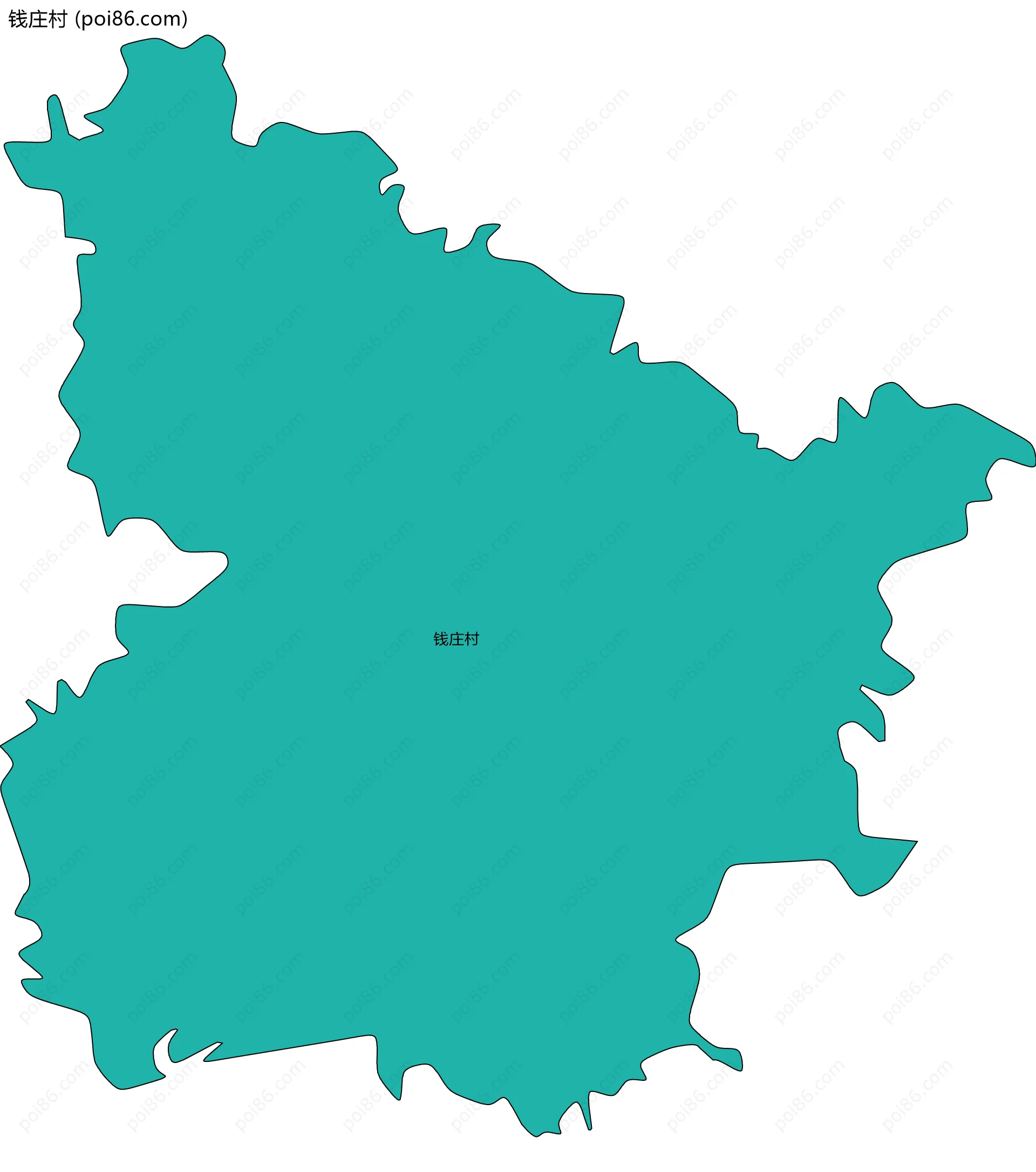 钱庄村边界地图