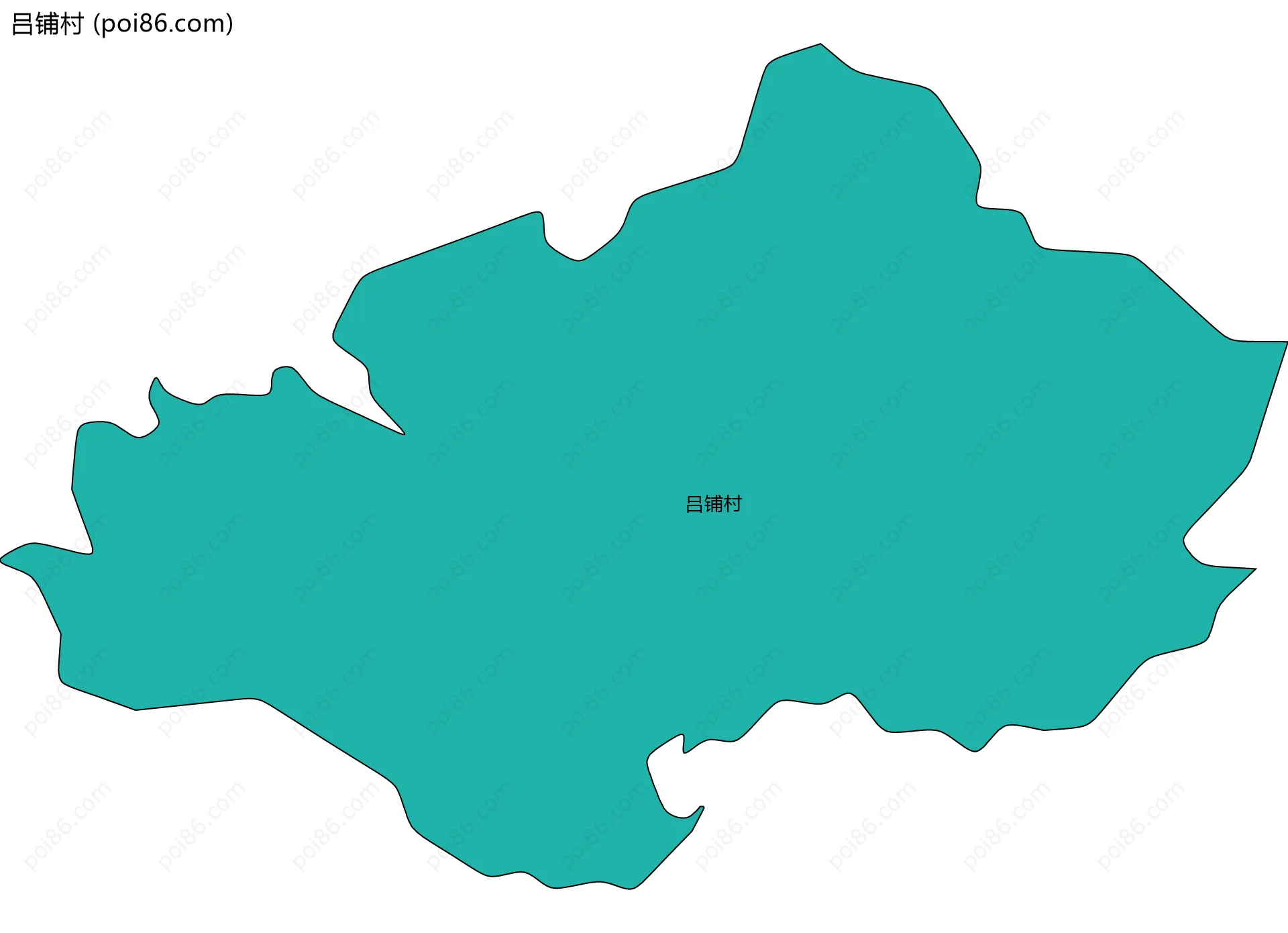 吕铺村边界地图
