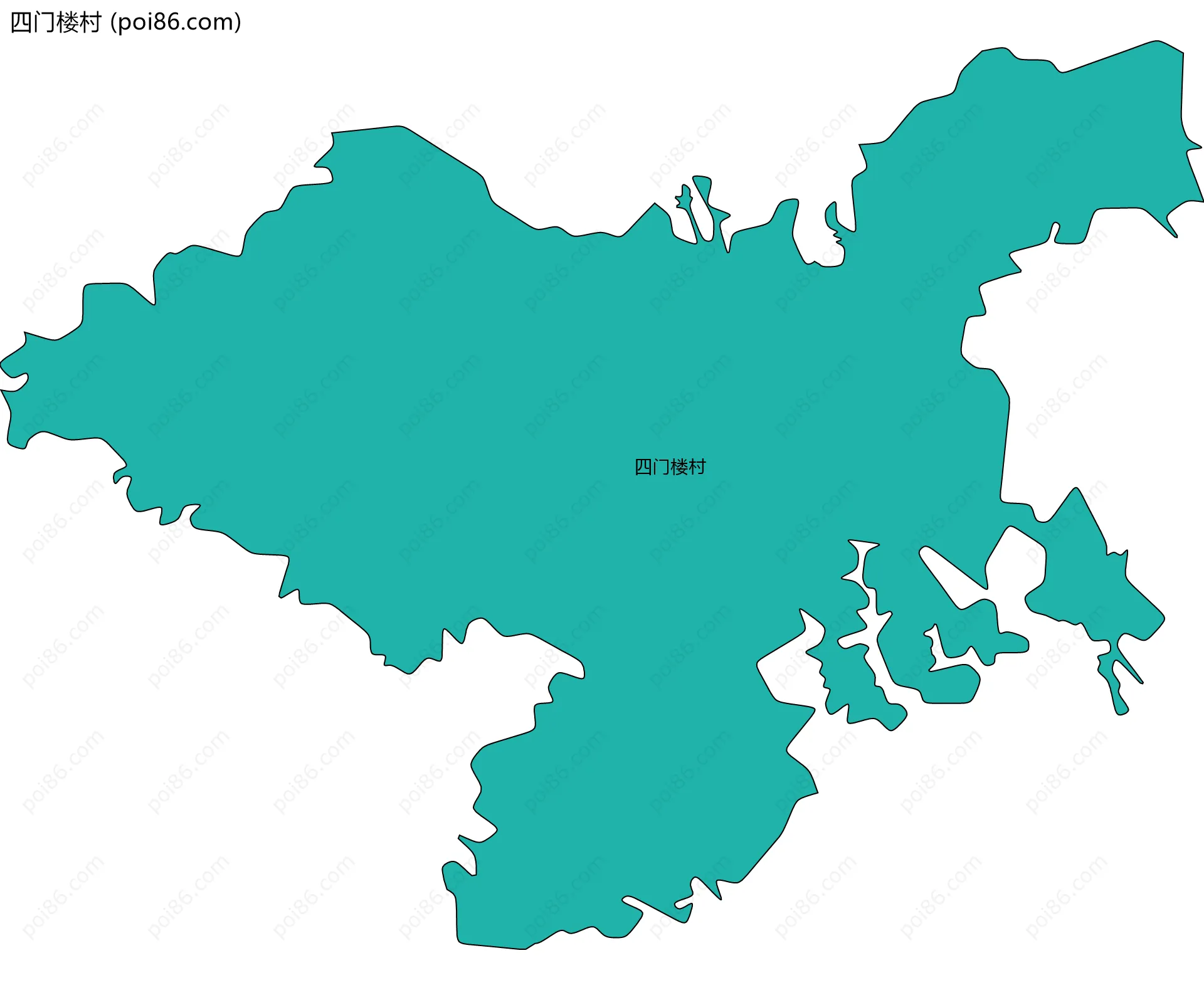 四门楼村边界地图