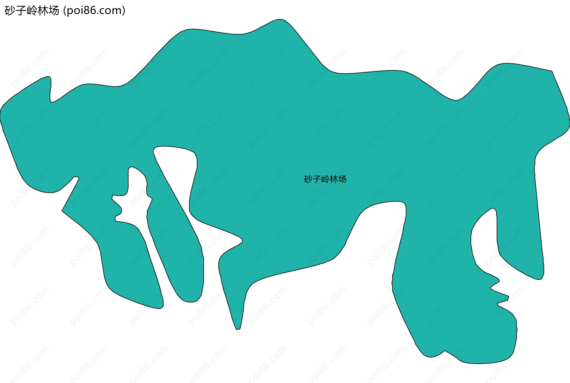 砂子岭林场边界地图