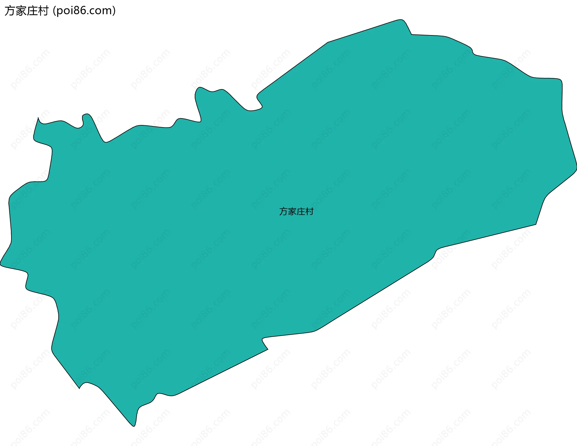 方家庄村边界地图