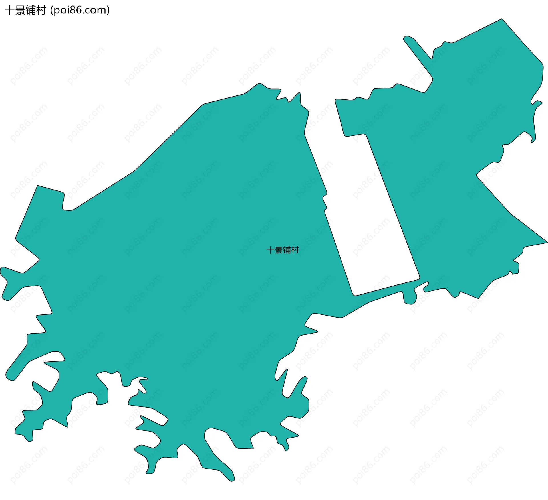 十景铺村边界地图