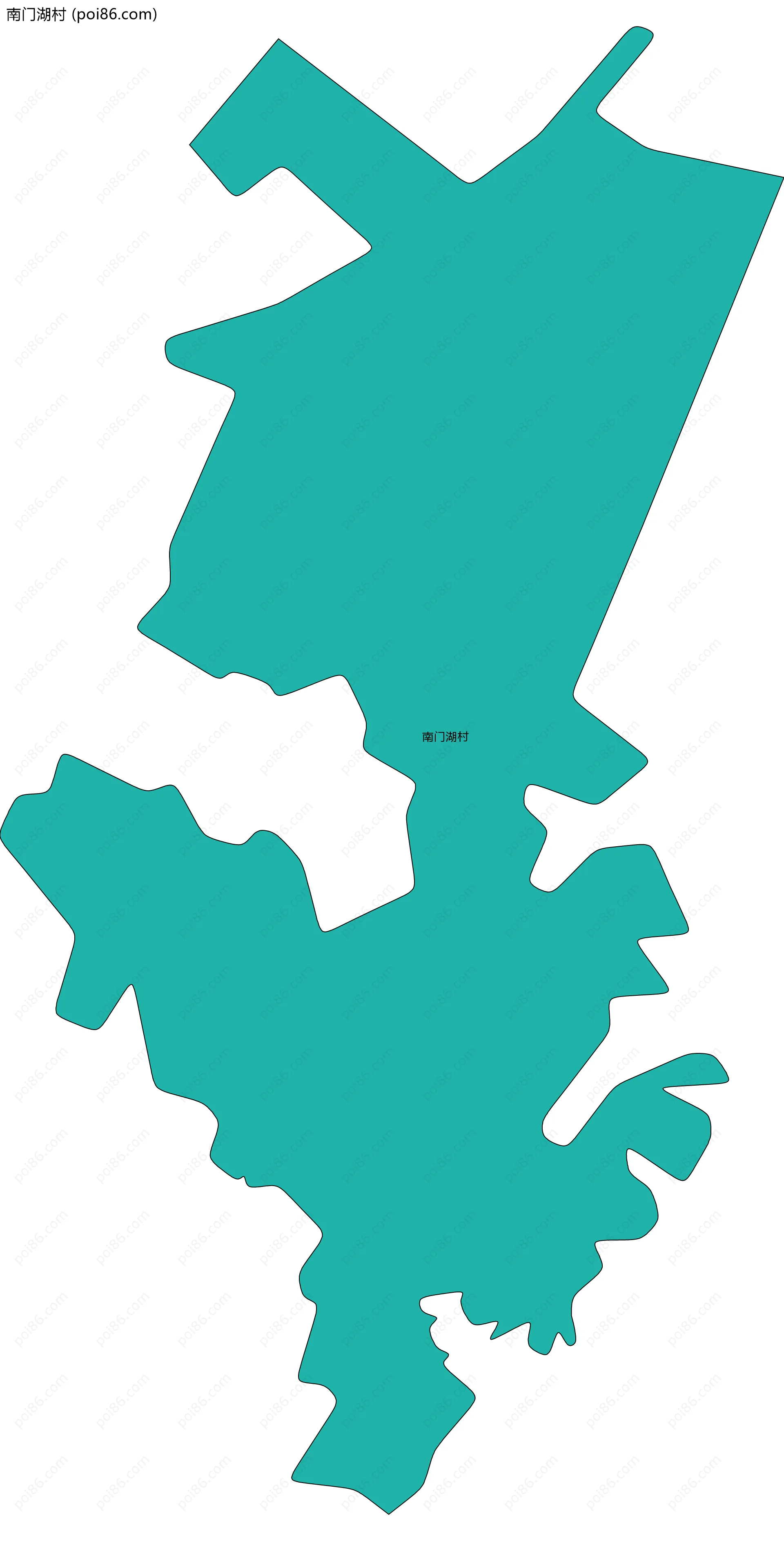 南门湖村边界地图