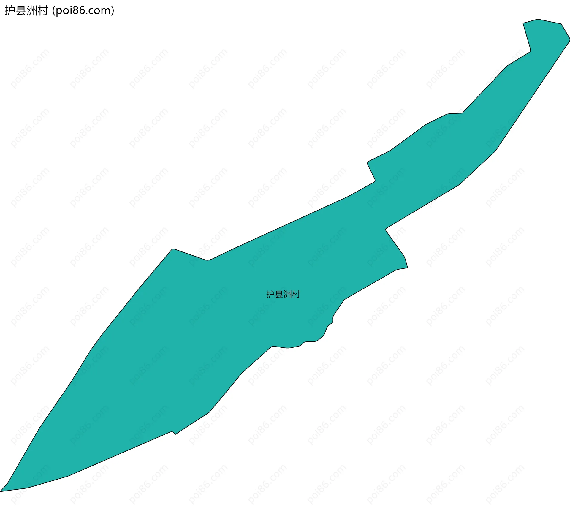 护县洲村边界地图