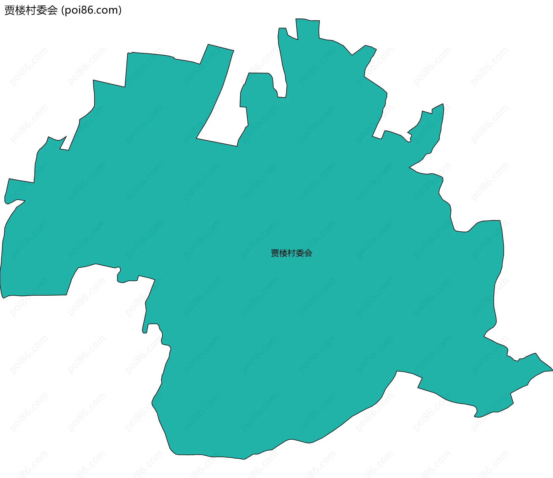 贾楼村委会边界地图