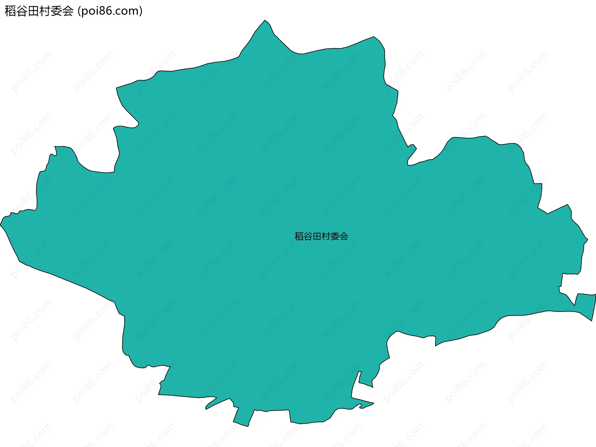 稻谷田村委会边界地图