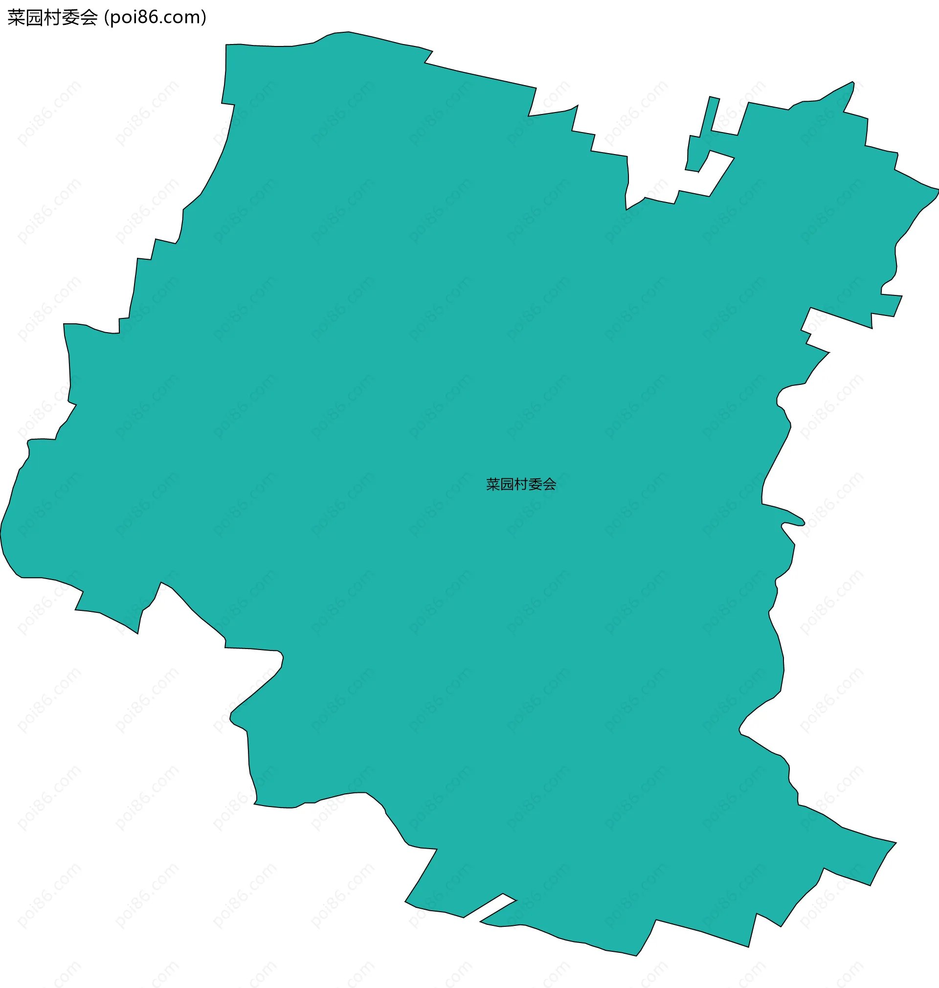 菜园村委会边界地图