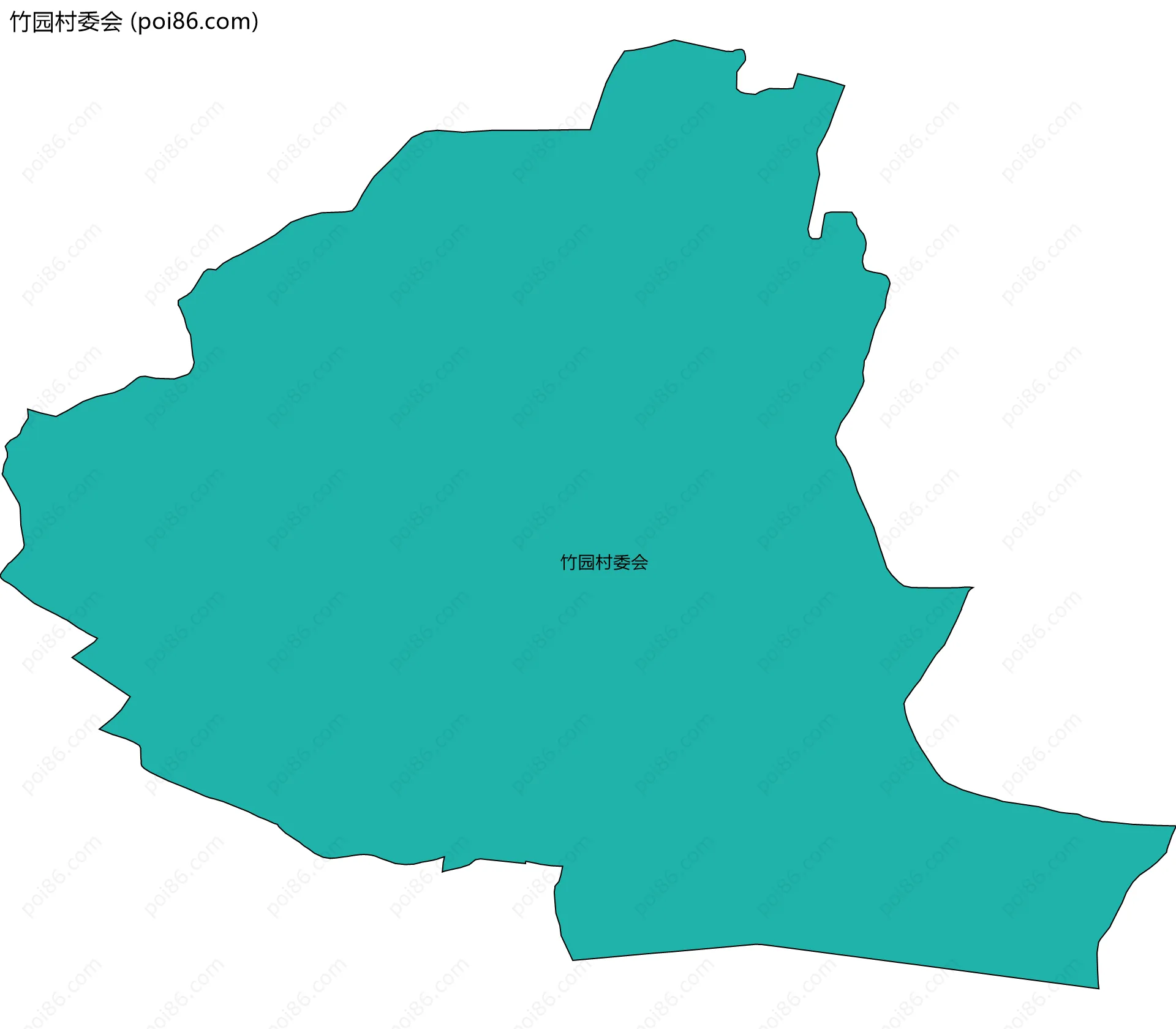 竹园村委会边界地图