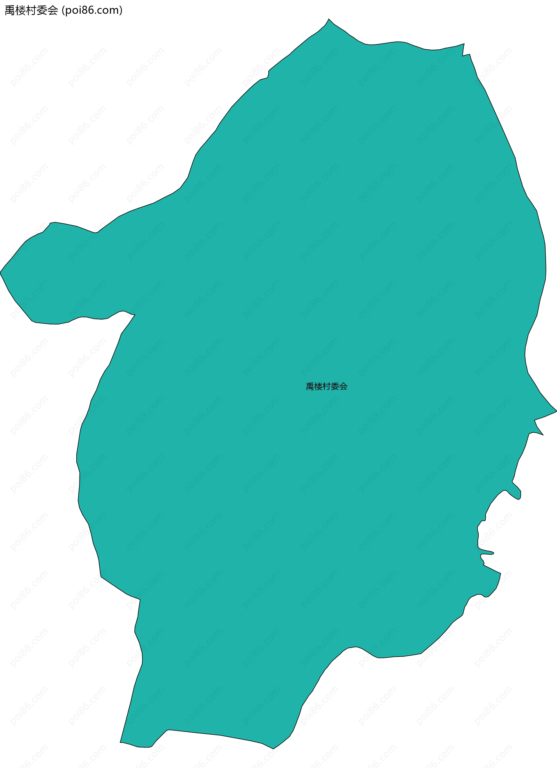 禹楼村委会边界地图