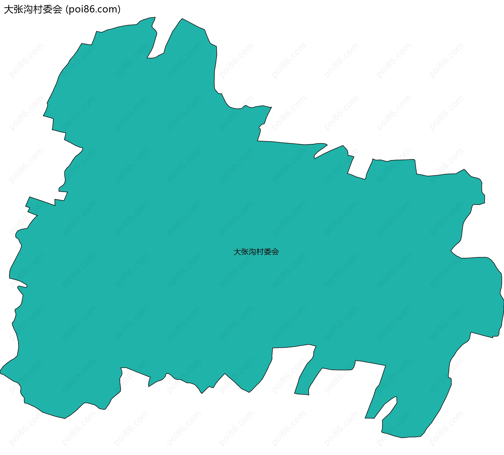 大张沟村委会边界地图