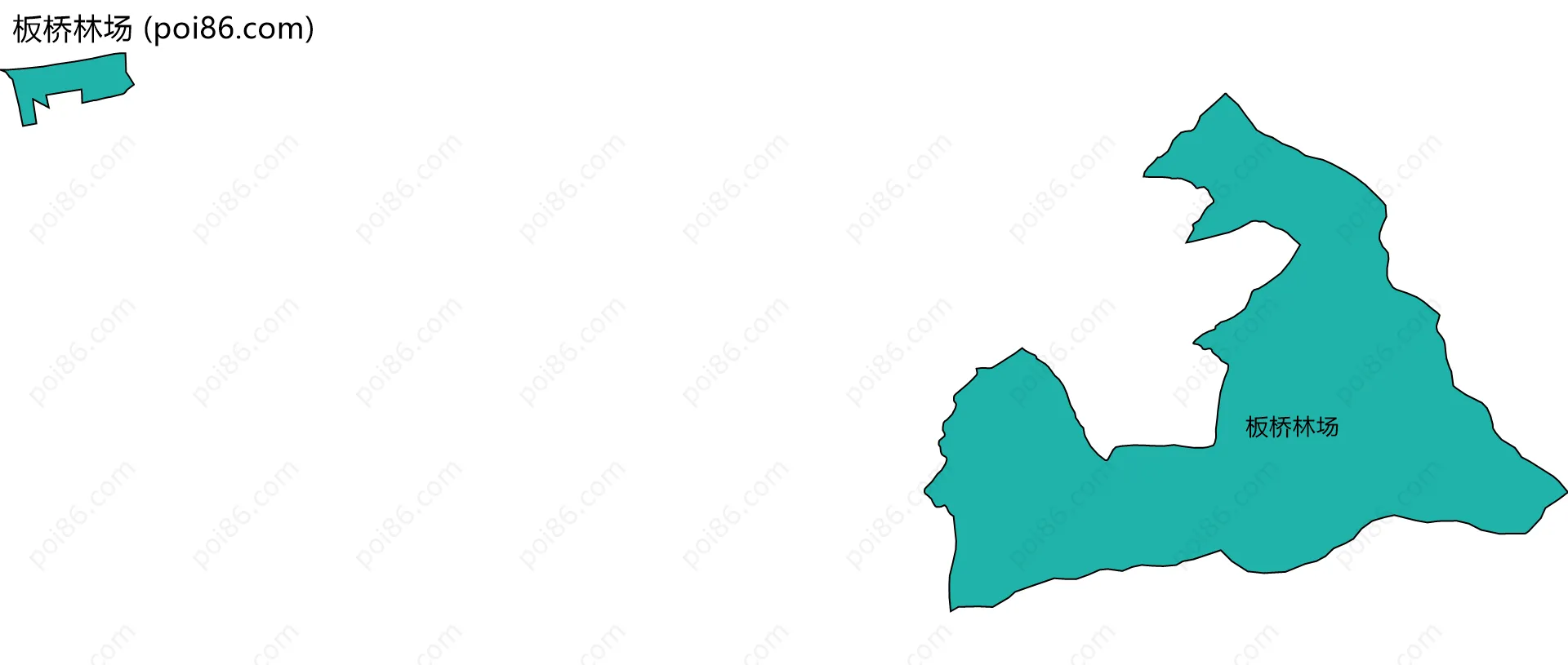 板桥林场边界地图