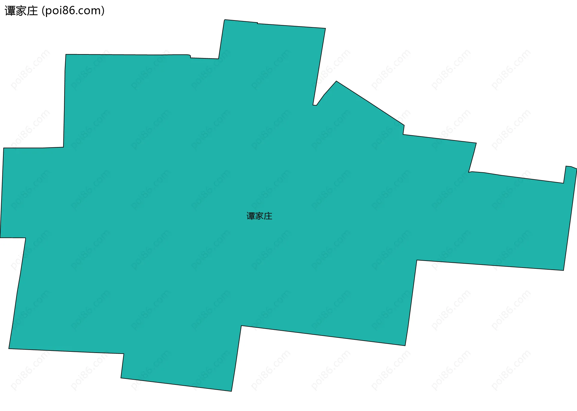 谭家庄边界地图