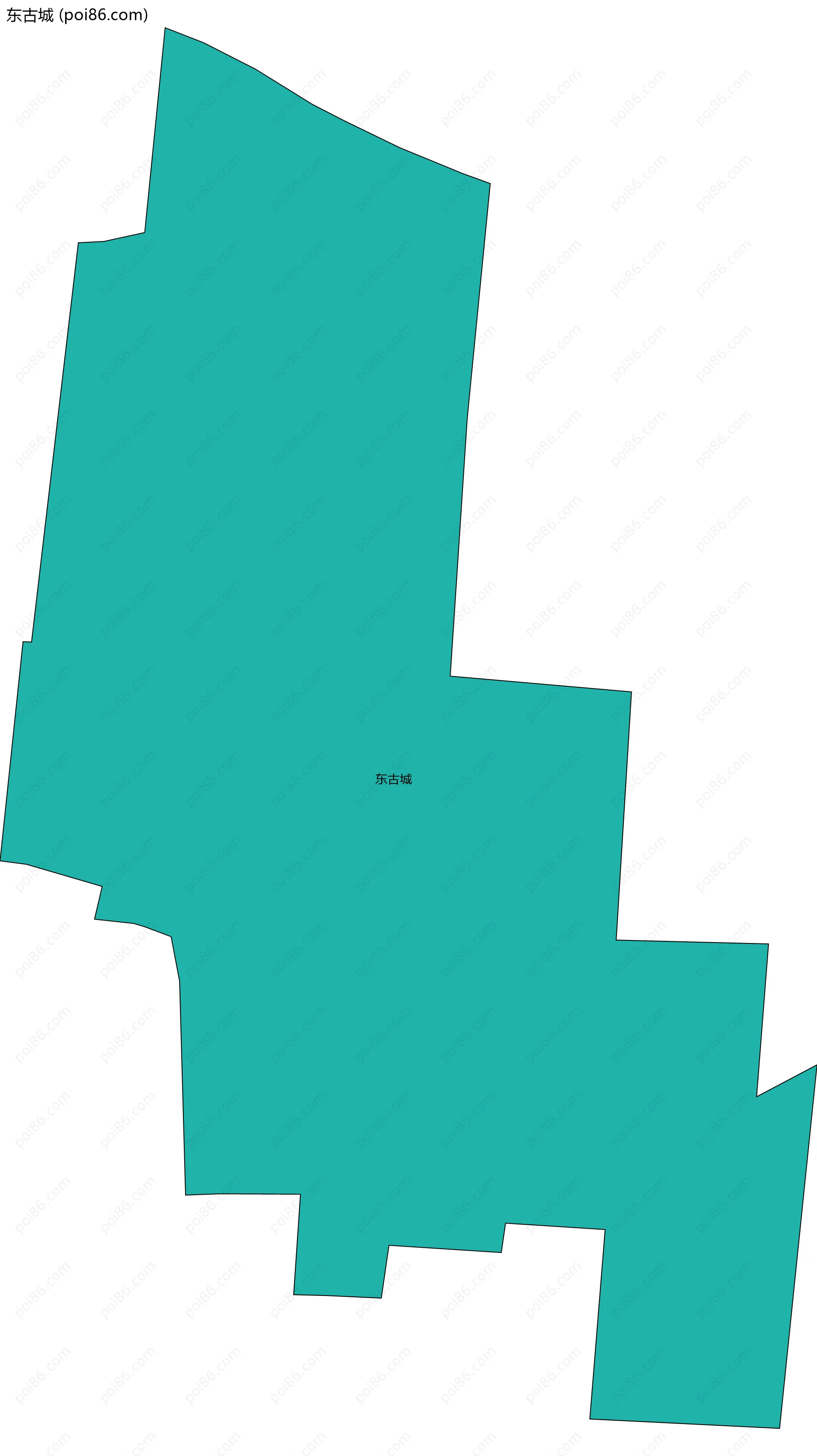 东古城边界地图