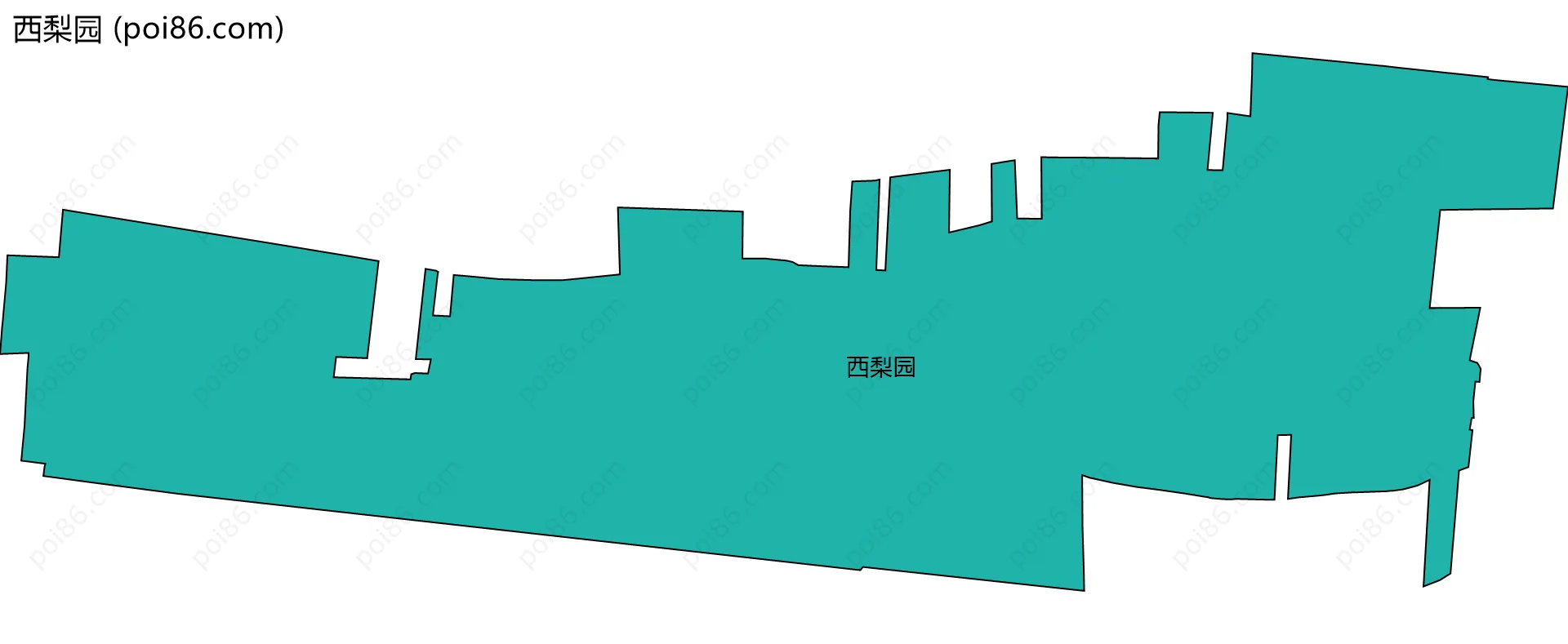 西梨园边界地图