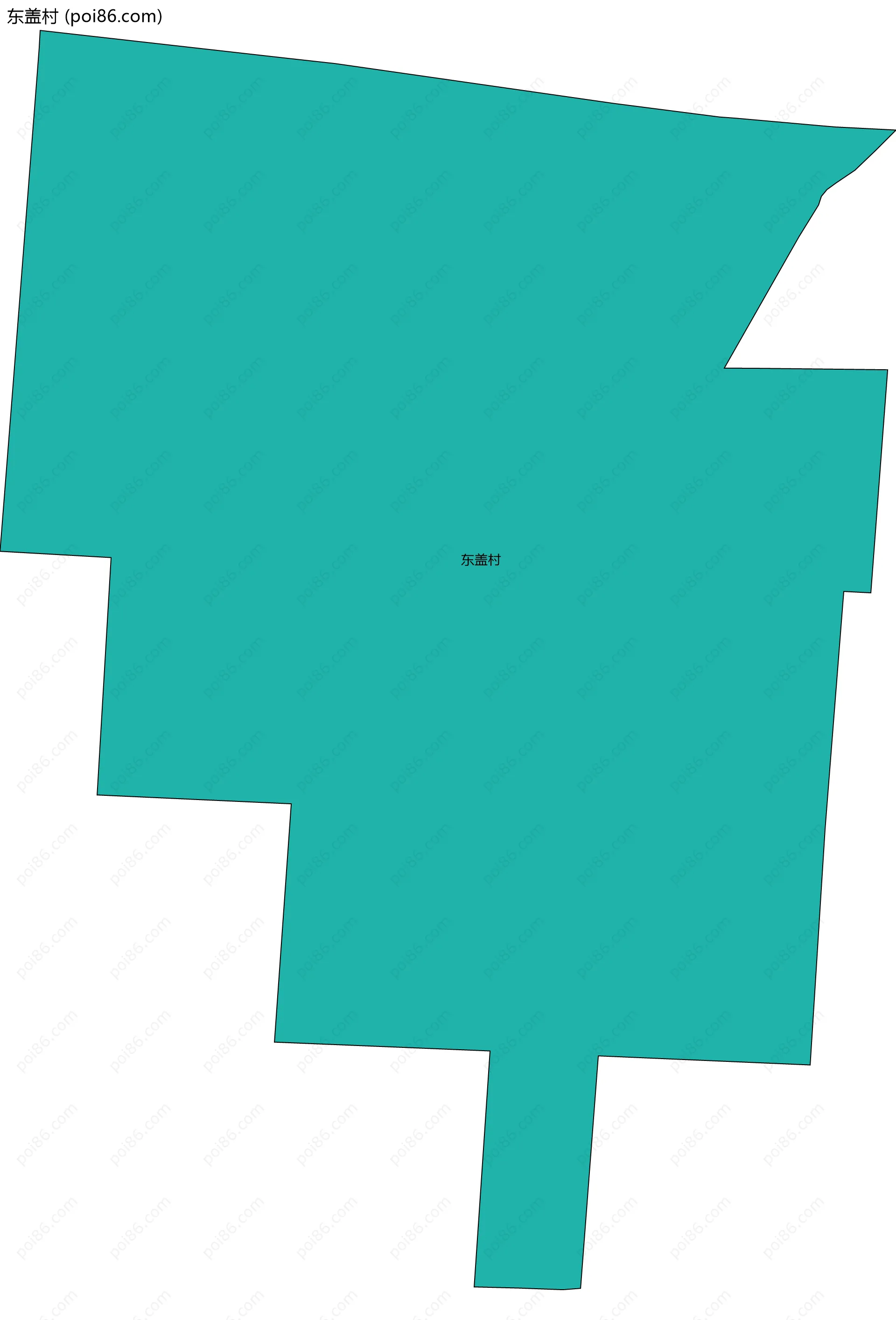 东盖村边界地图