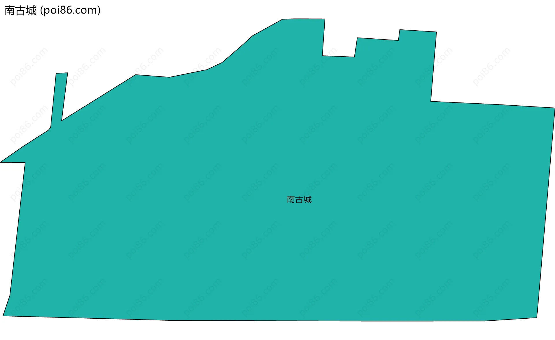 南古城边界地图