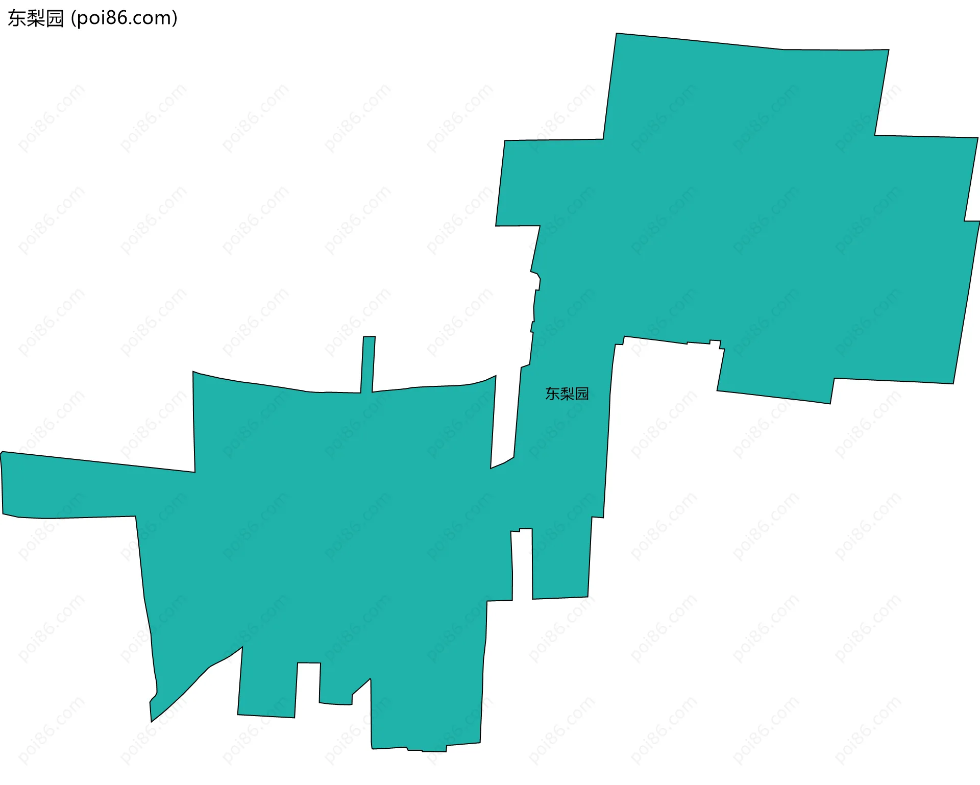 东梨园边界地图