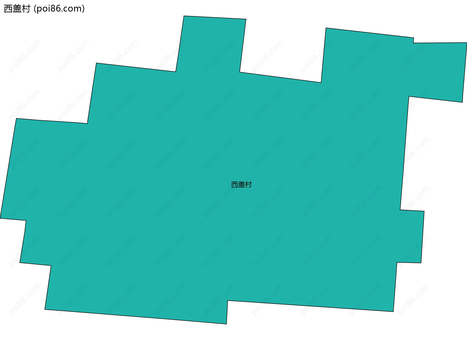 西盖村边界地图