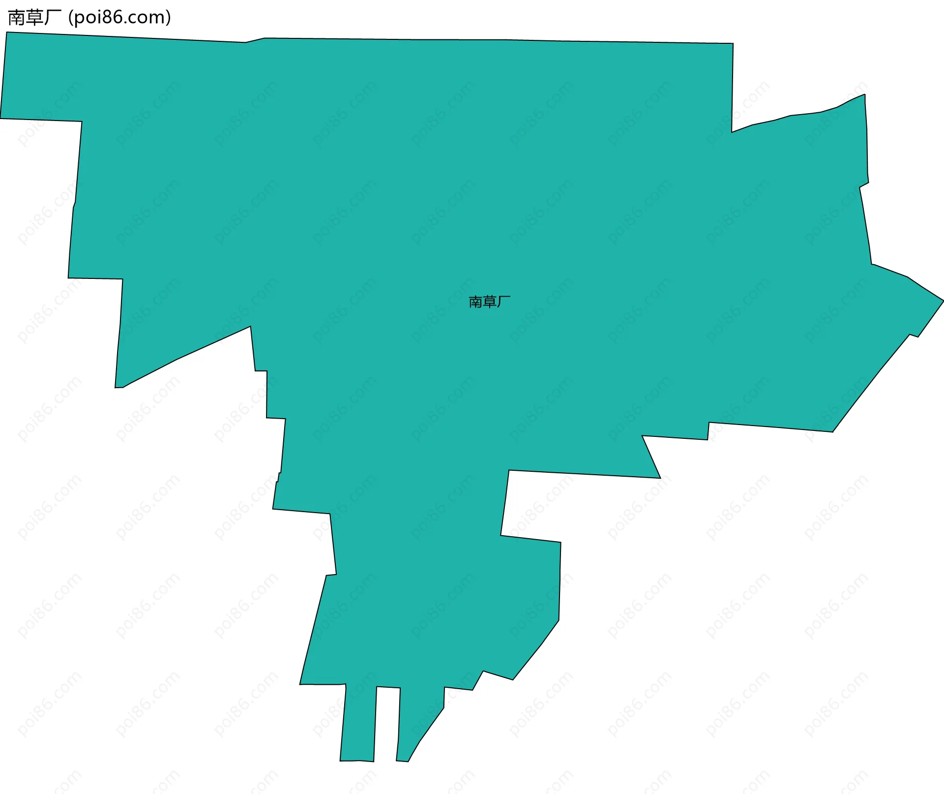 南草厂边界地图