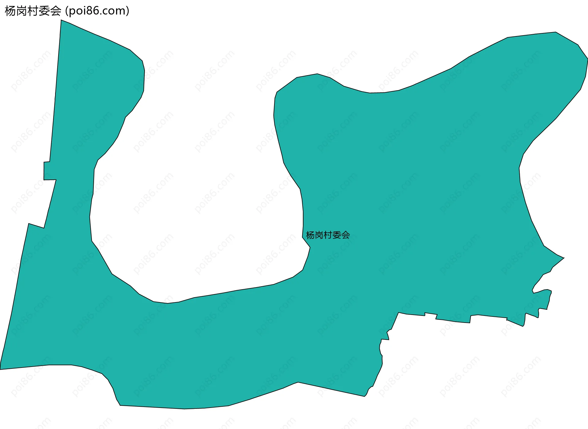 杨岗村委会边界地图
