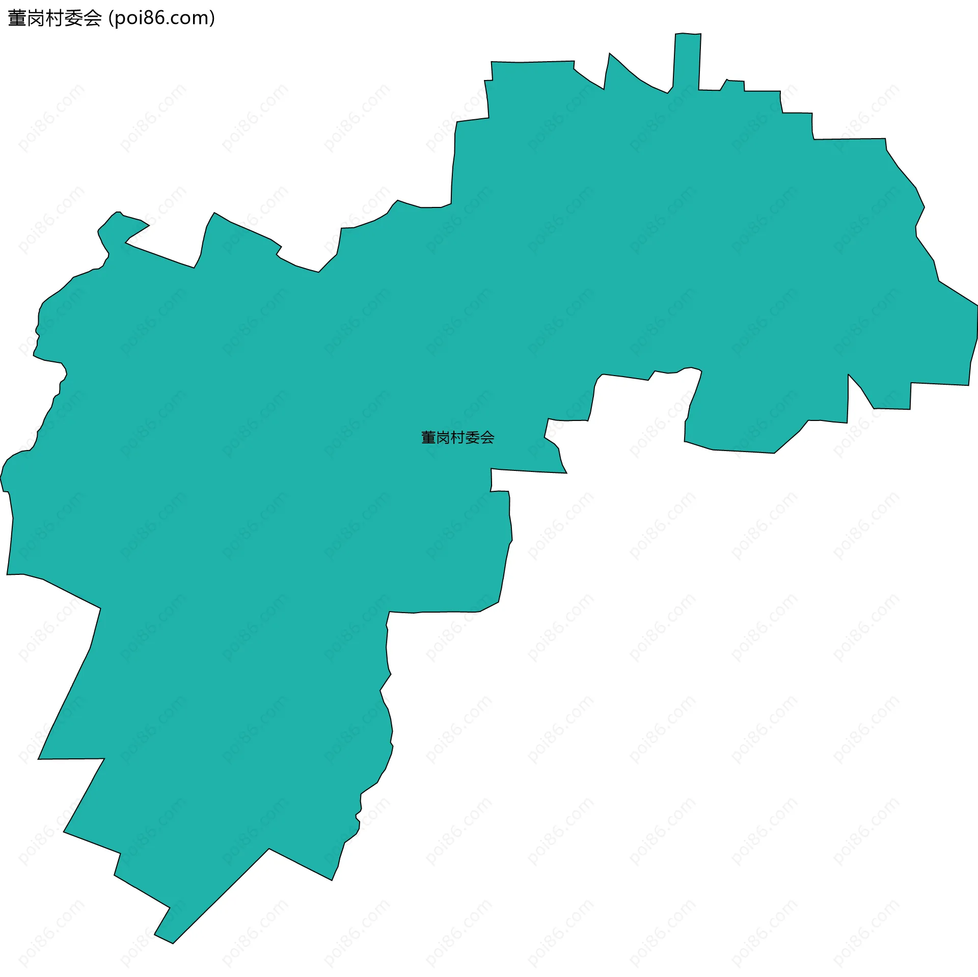 董岗村委会边界地图