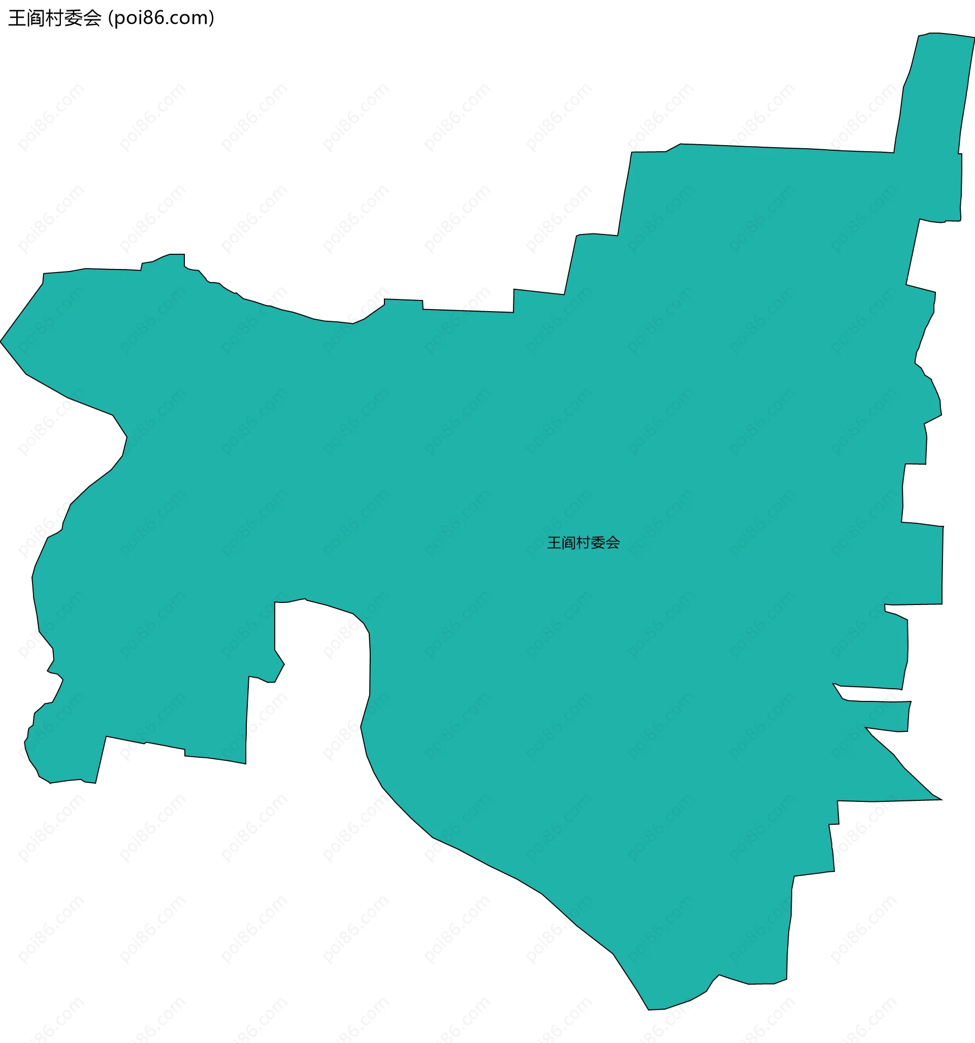 王阎村委会边界地图