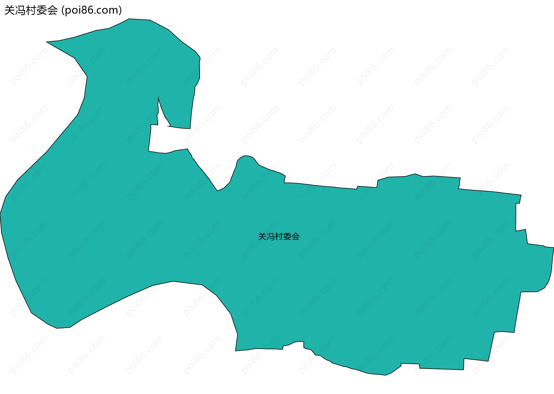 关冯村委会边界地图