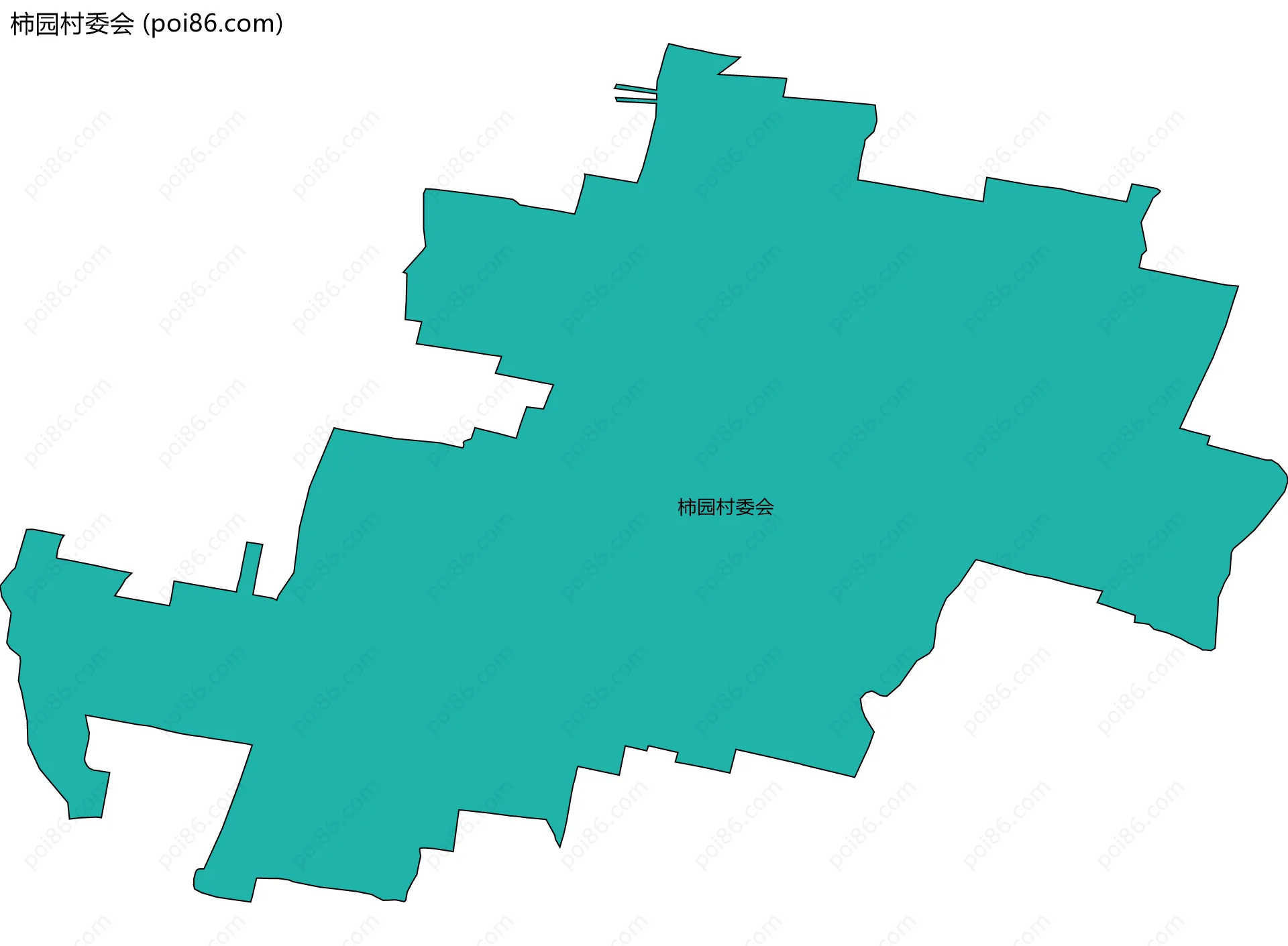 柿园村委会边界地图