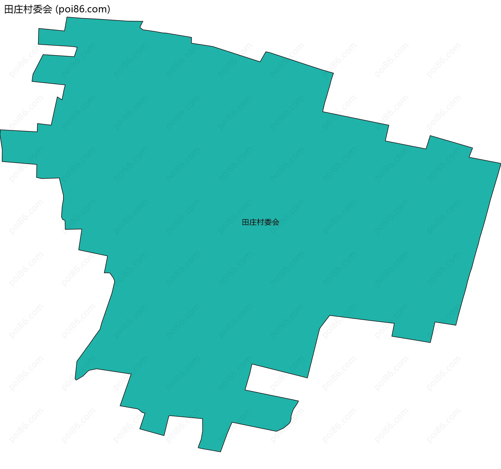 田庄村委会边界地图
