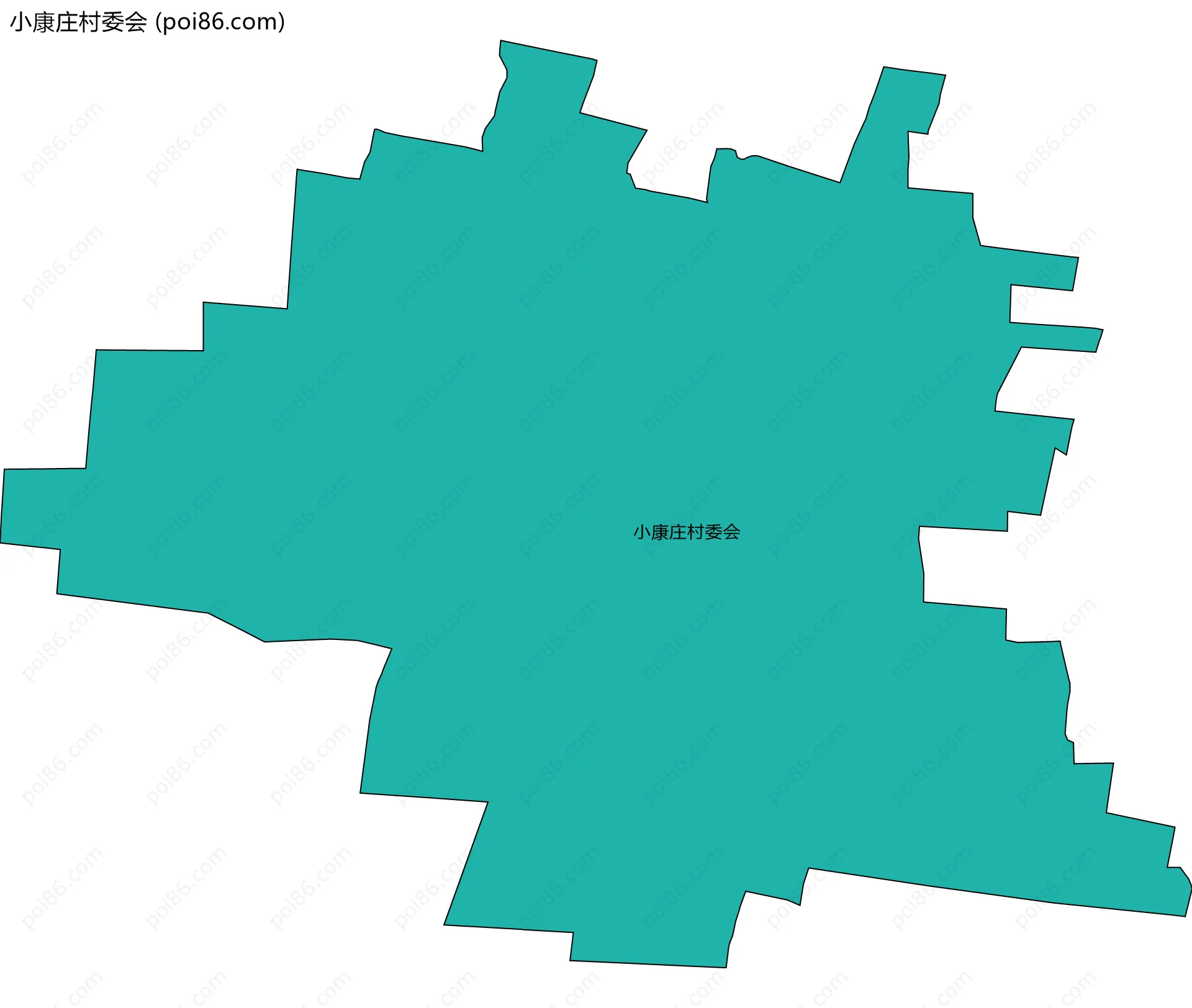 小康庄村委会边界地图