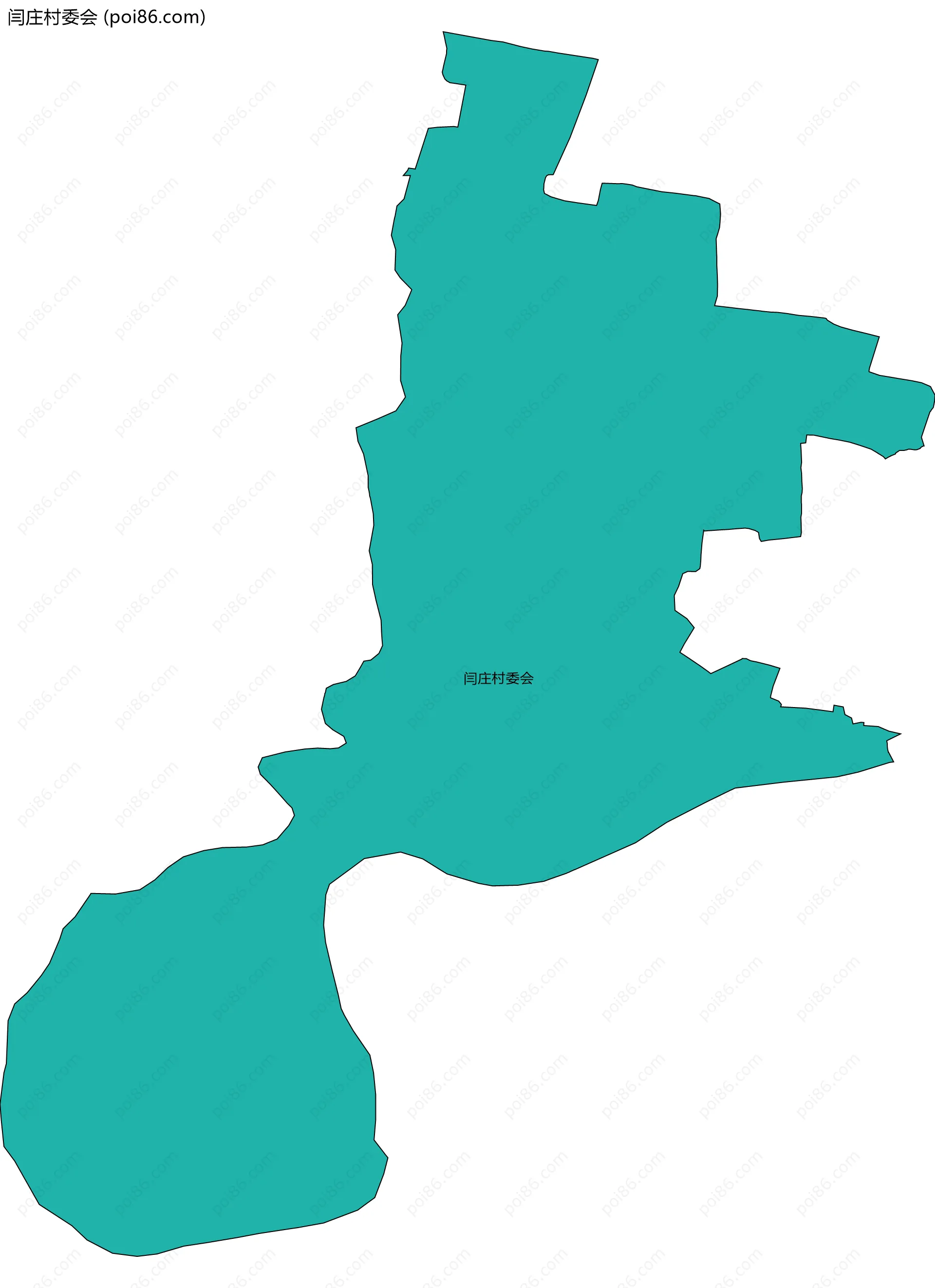 闫庄村委会边界地图