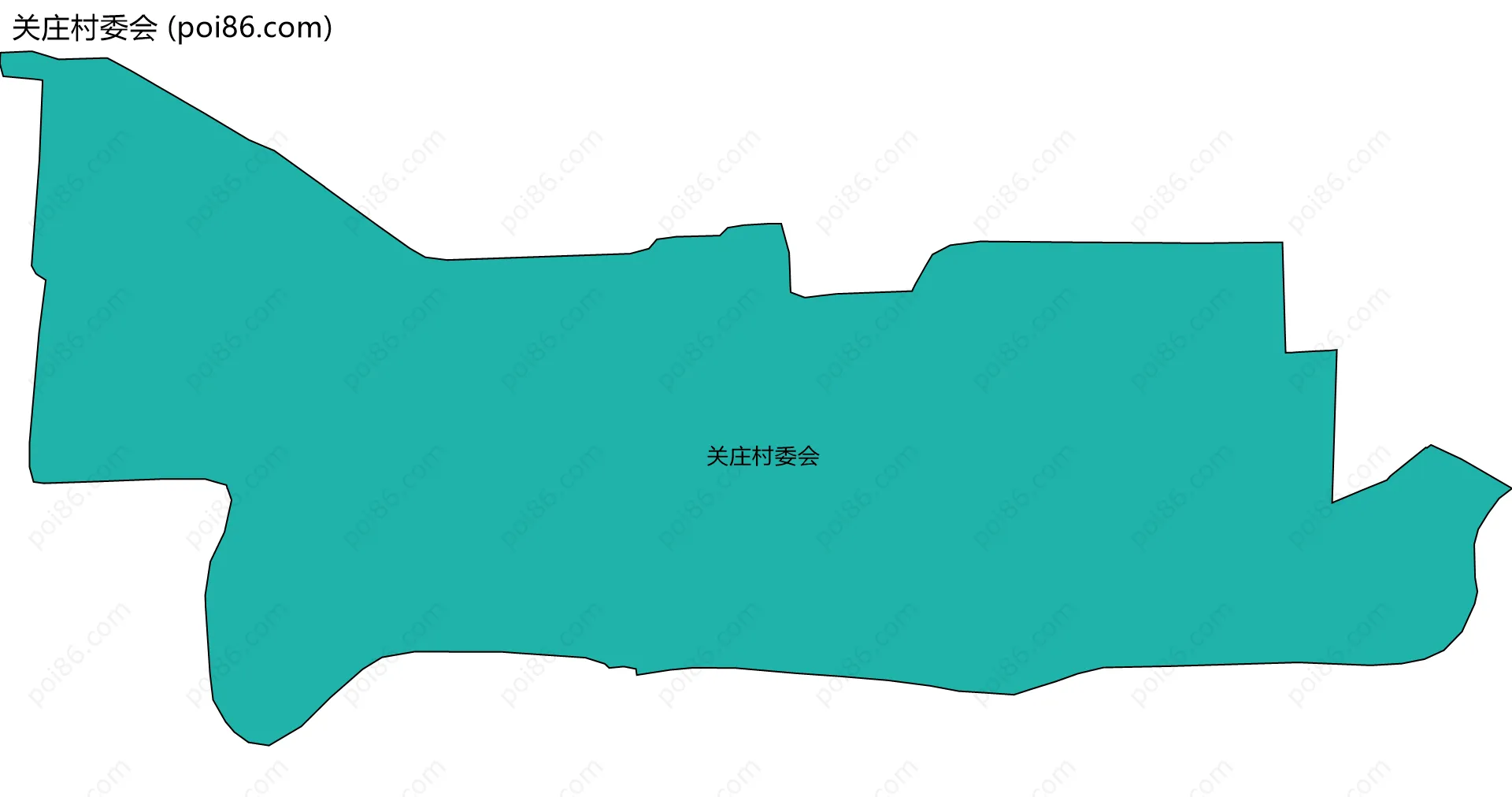 关庄村委会边界地图