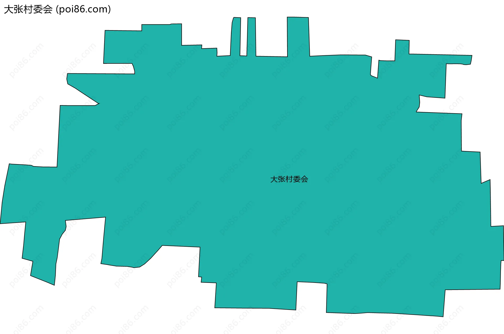 大张村委会边界地图