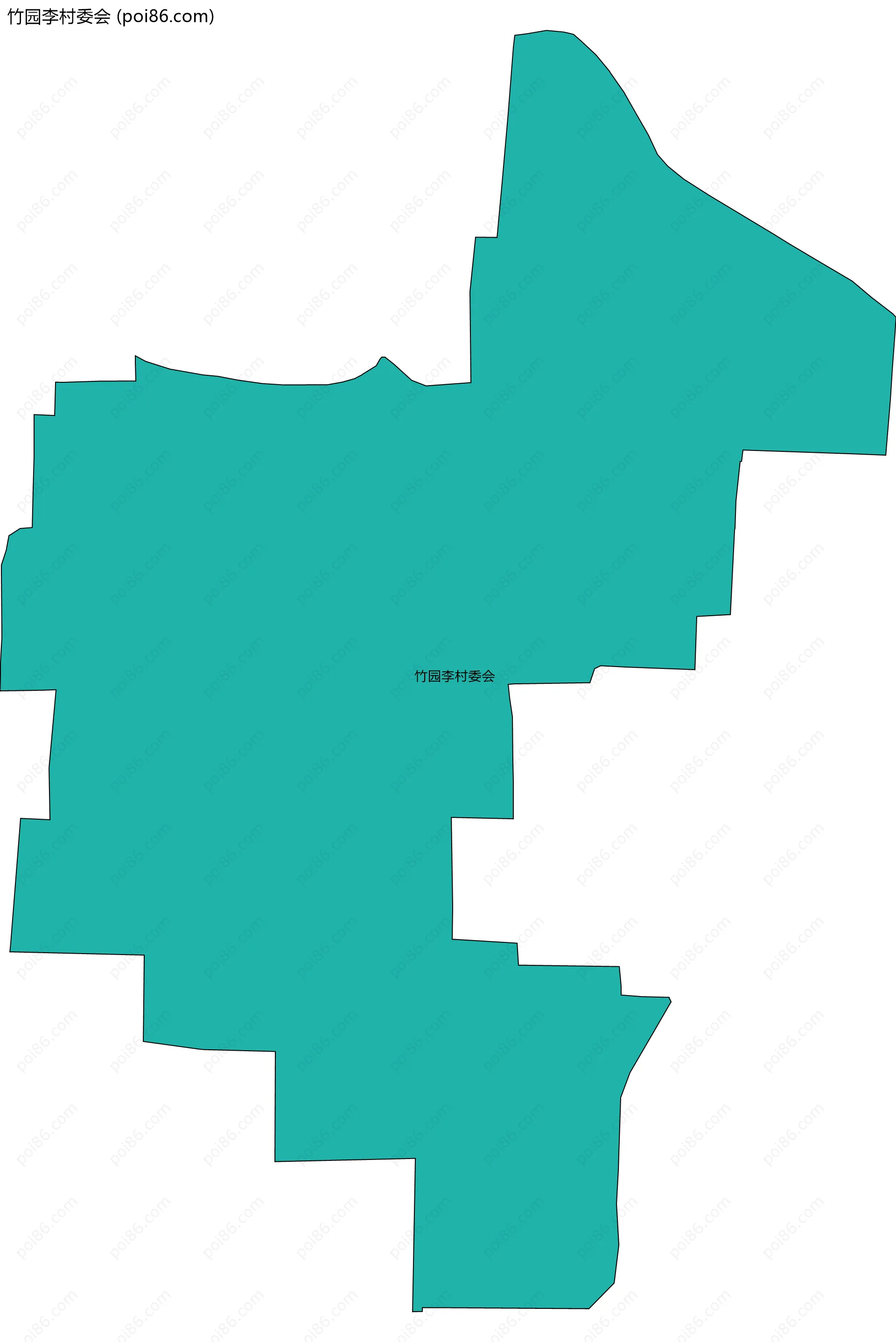竹园李村委会边界地图