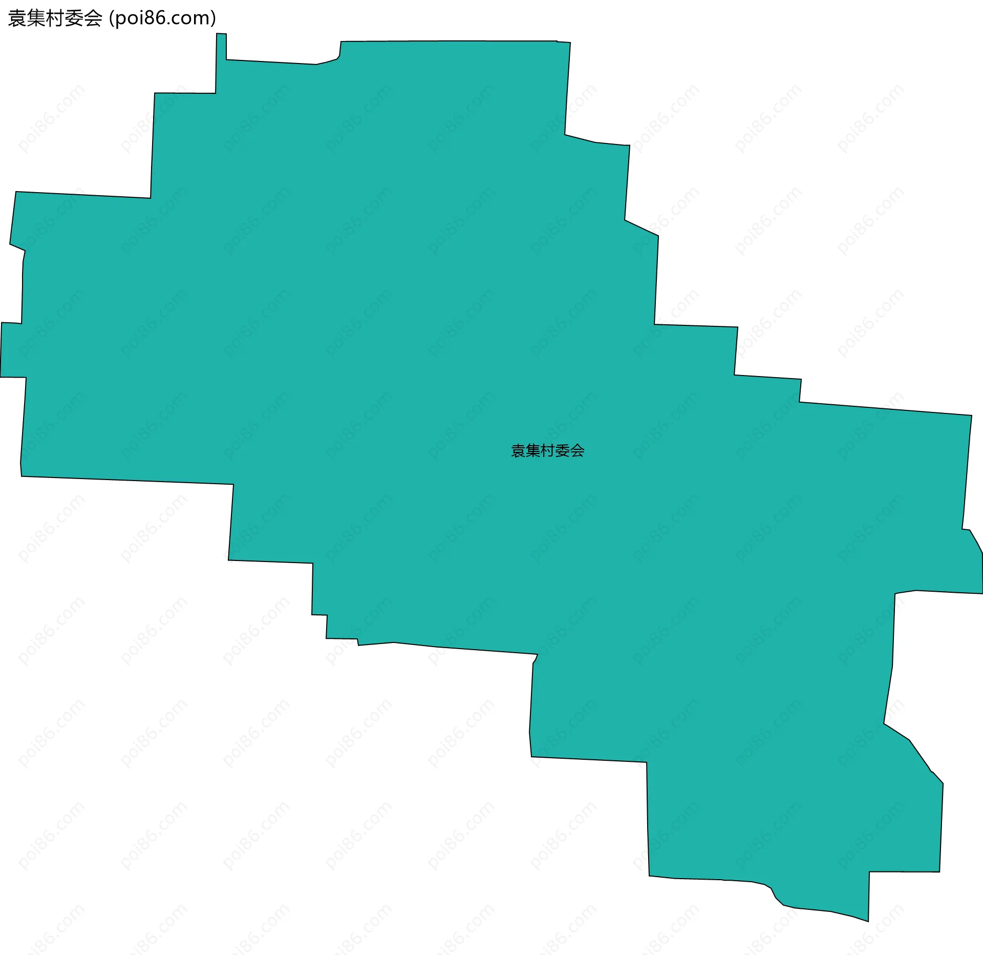 袁集村委会边界地图