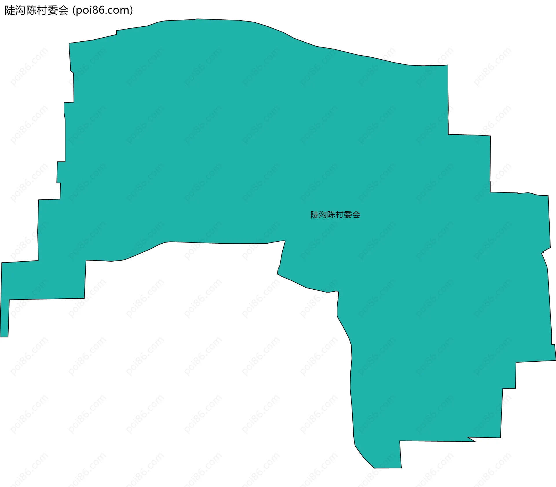 陡沟陈村委会边界地图