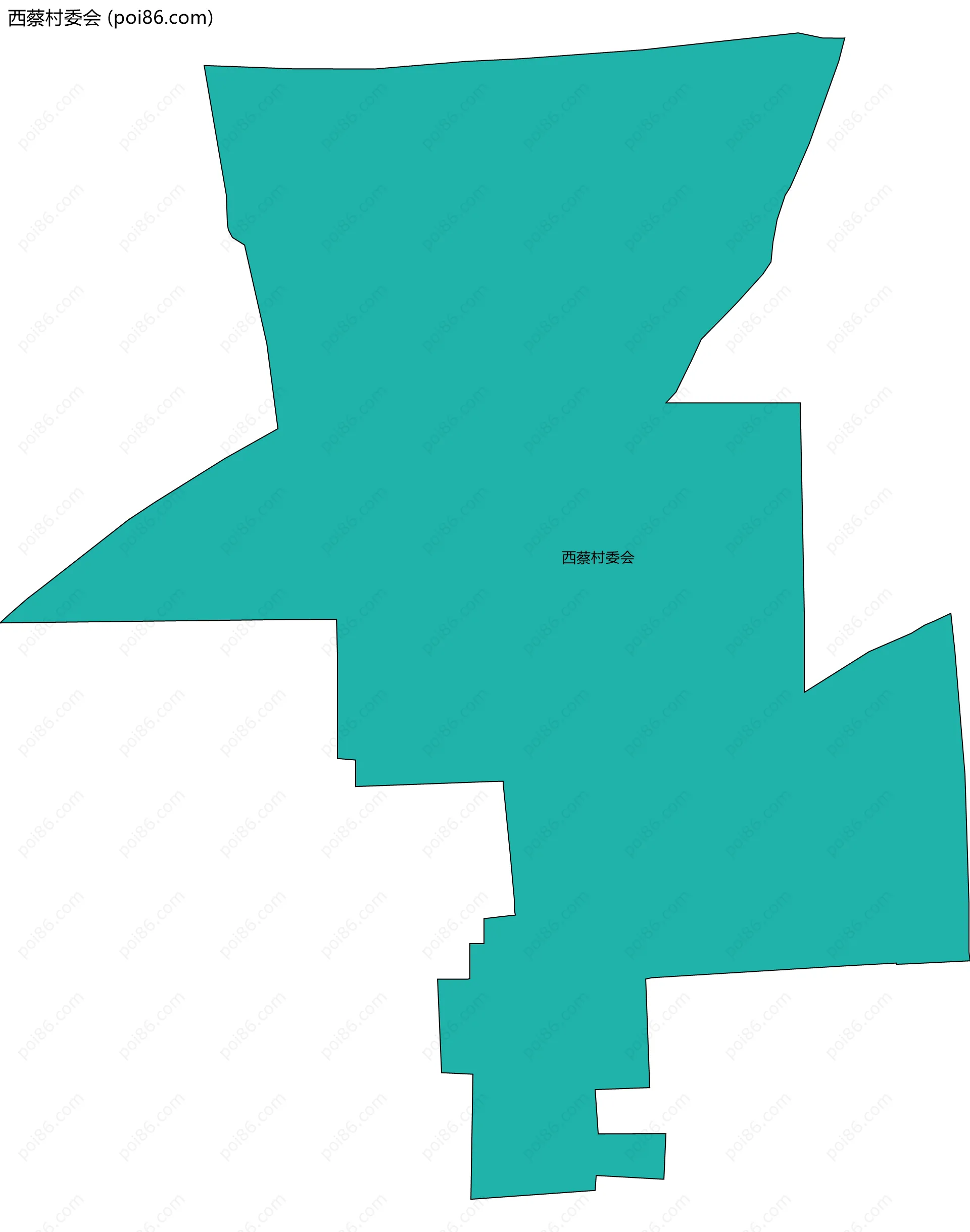 西蔡村委会边界地图
