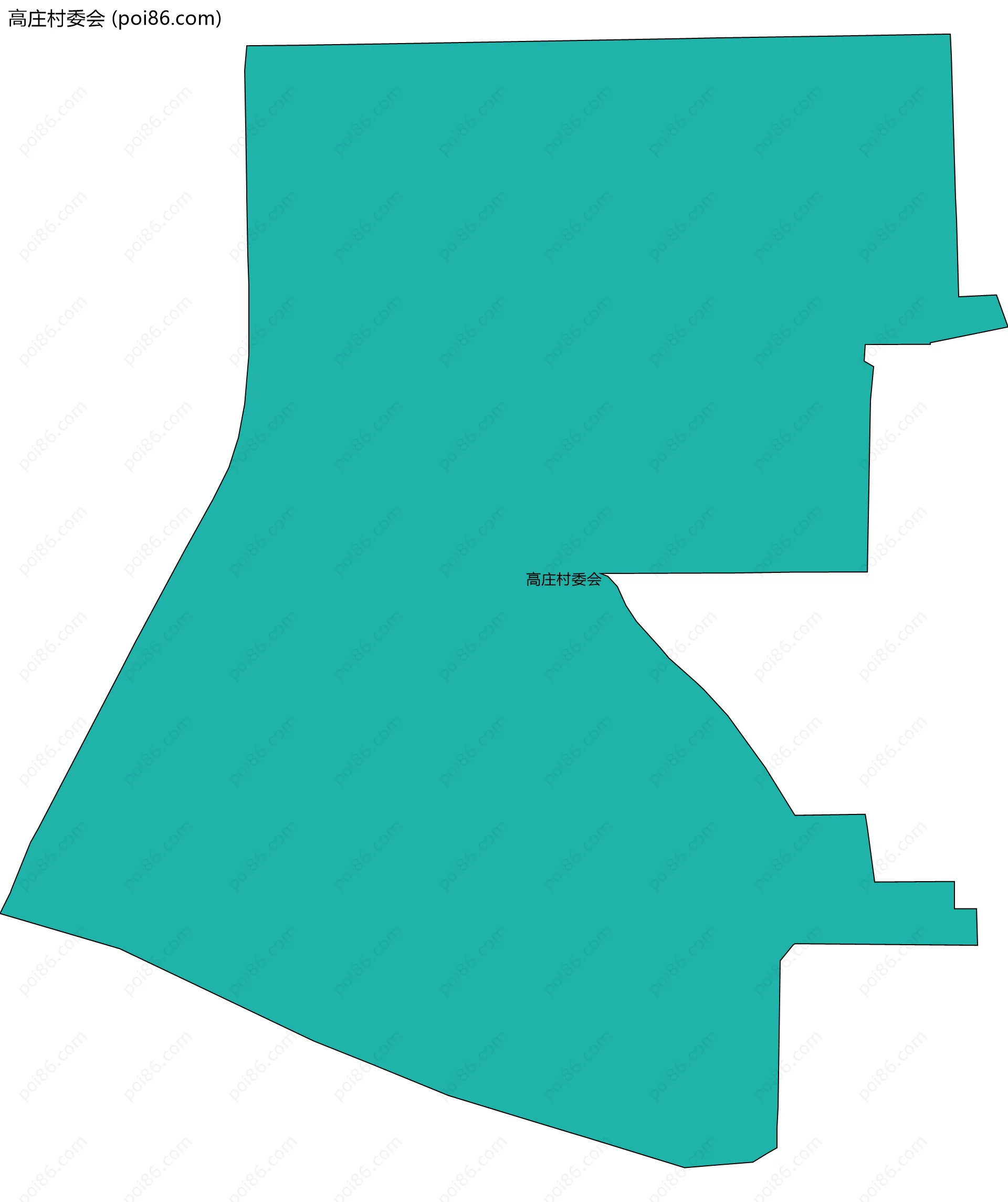 高庄村委会边界地图