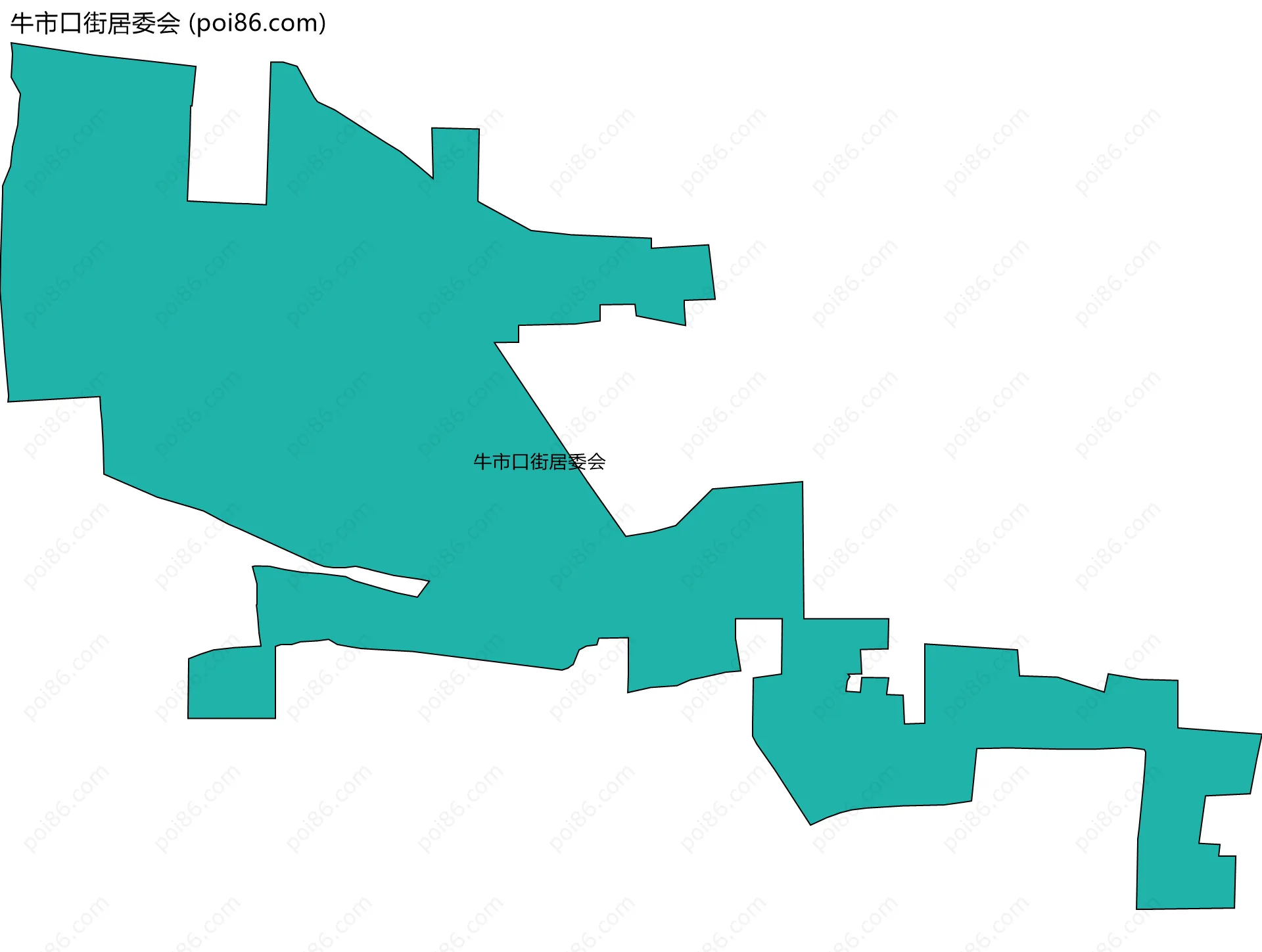 牛市口街居委会边界地图