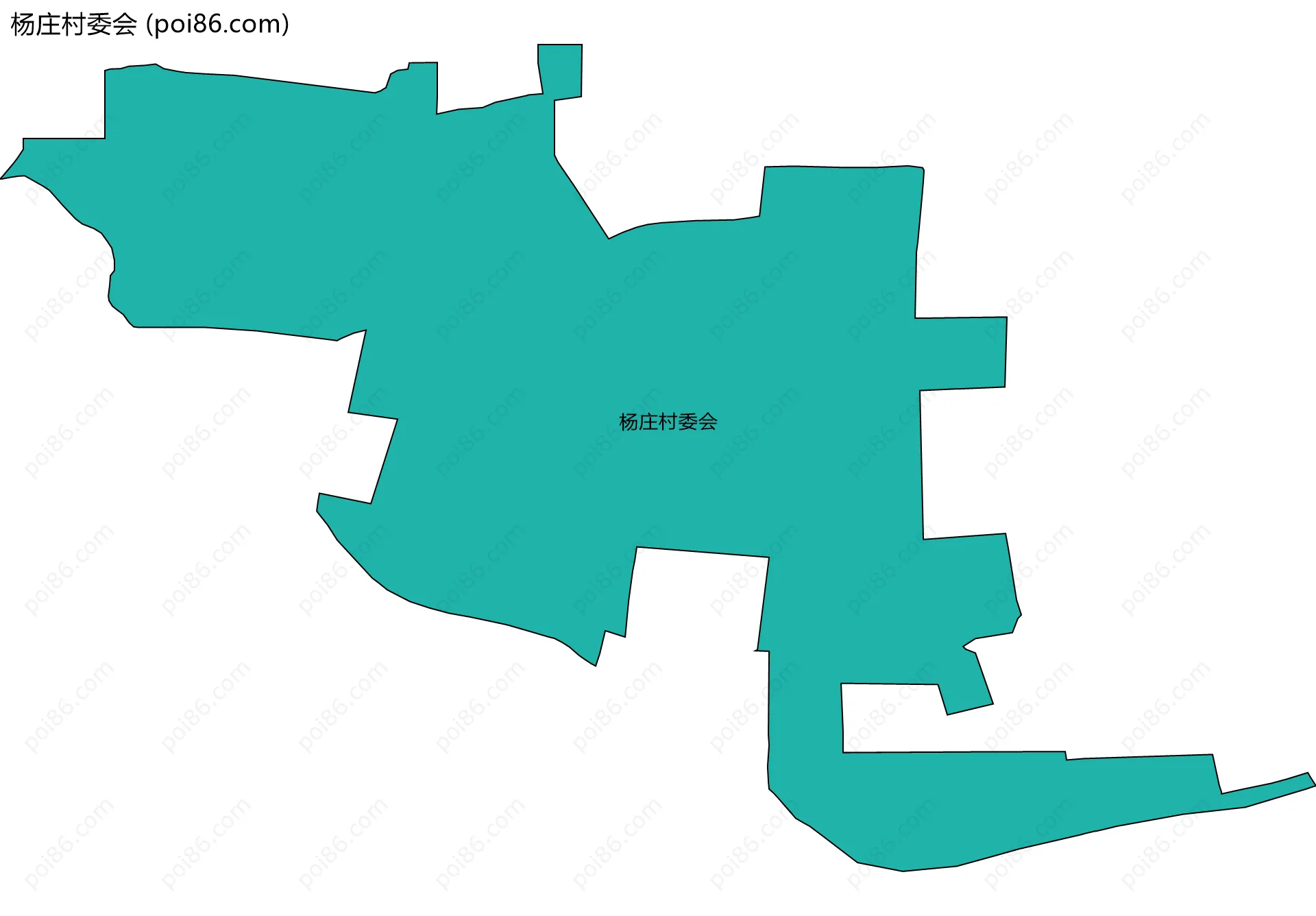 杨庄村委会边界地图