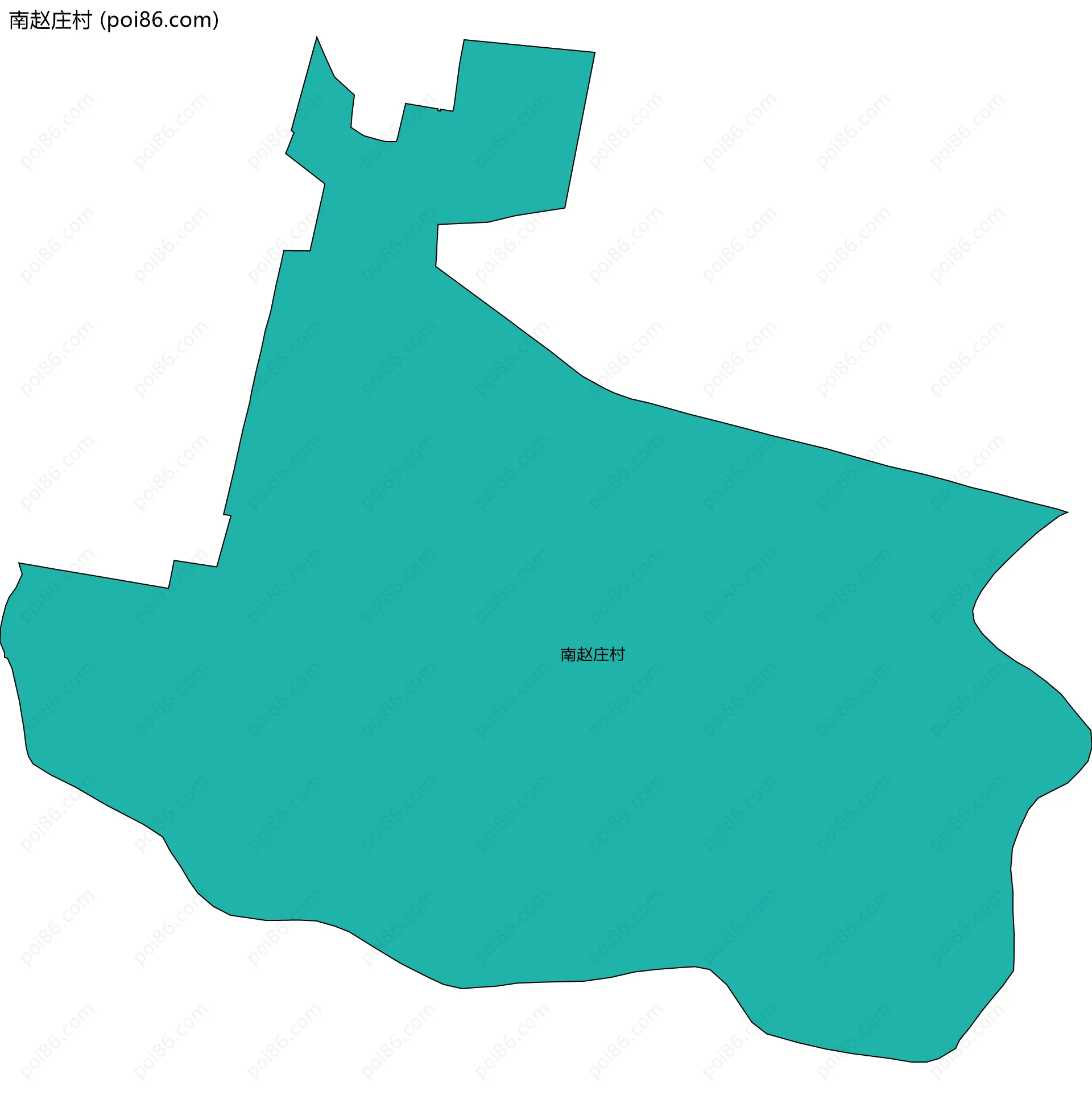 南赵庄村边界地图