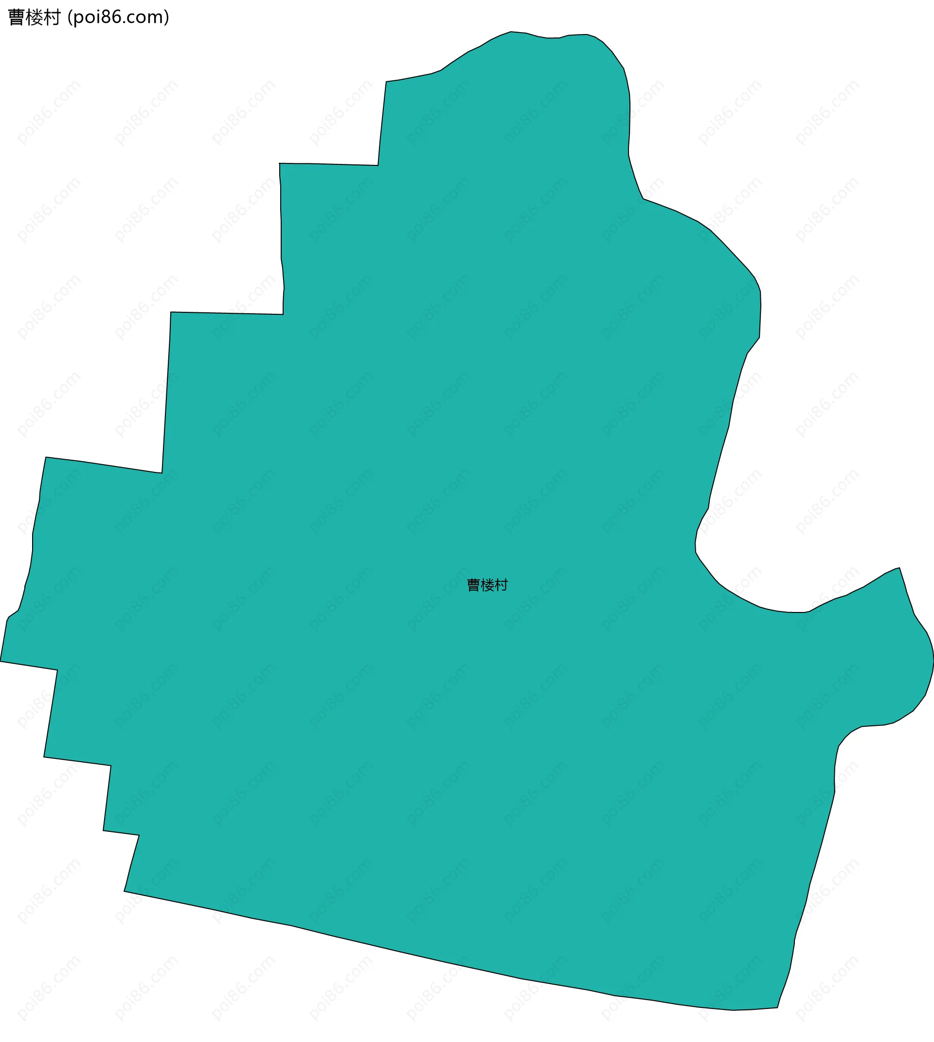 曹楼村边界地图